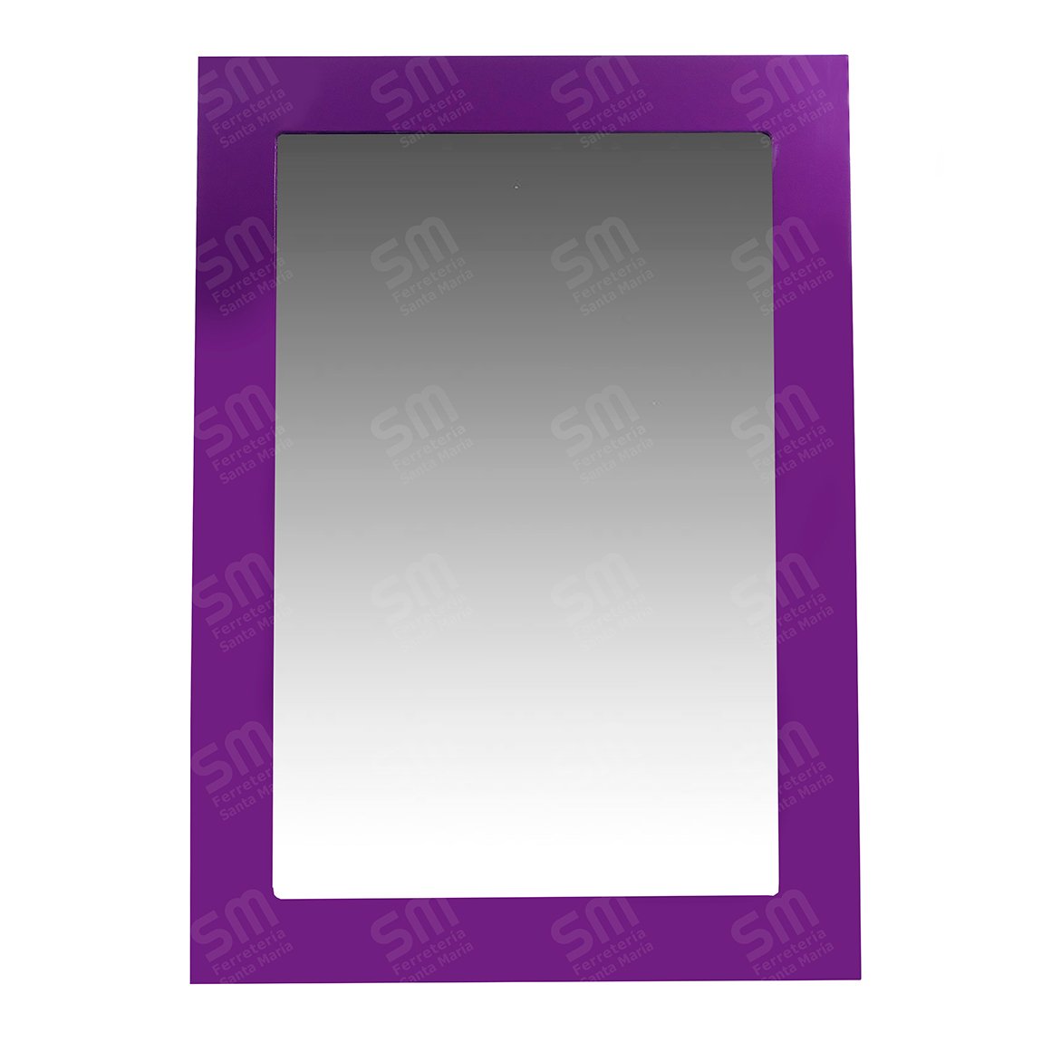 Espejo Pared Marco Madera Laqueado Violeta 50x70 Cm