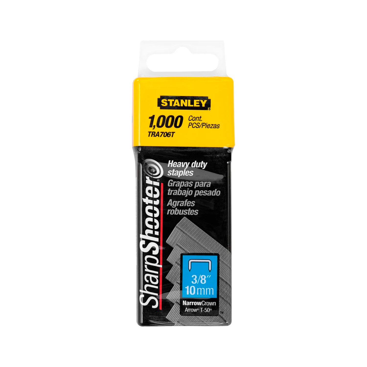 Grapas P/ Trabajo Pesado 3/8pulg 10mm Stanley Tra706t