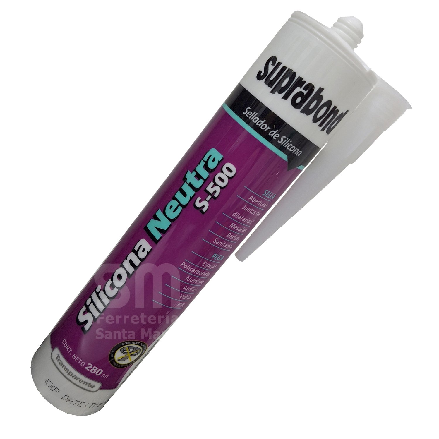 Silicona Neutra Transparente X 280ml Suprabond Serie 500