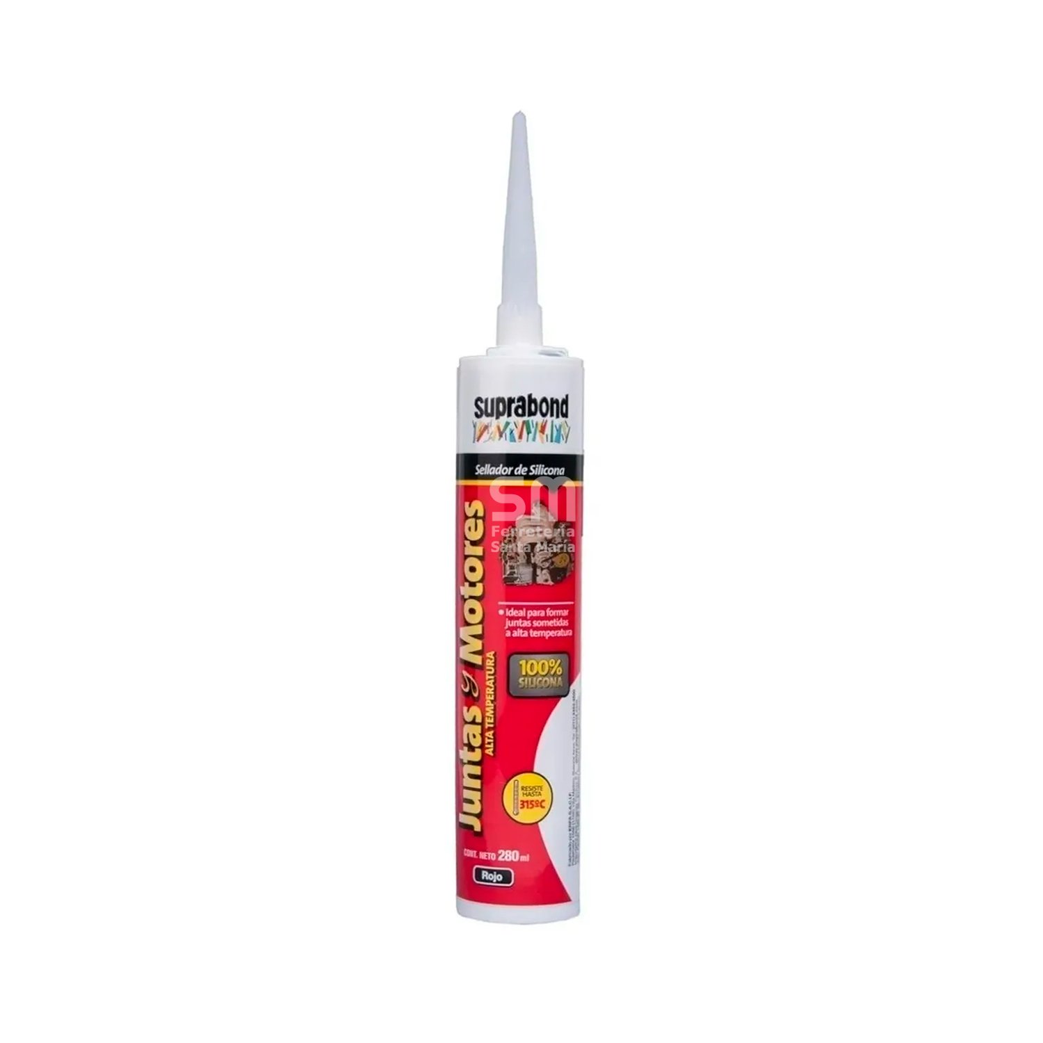 Sellador Silicona Alta Temperatura Motores Suprabond 280ml
