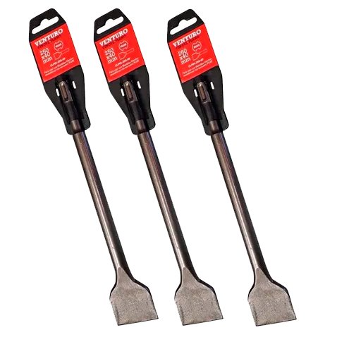 Set 3 Cinceles Planos Sds Plus 250 X 40mm Venturo Aliafor
