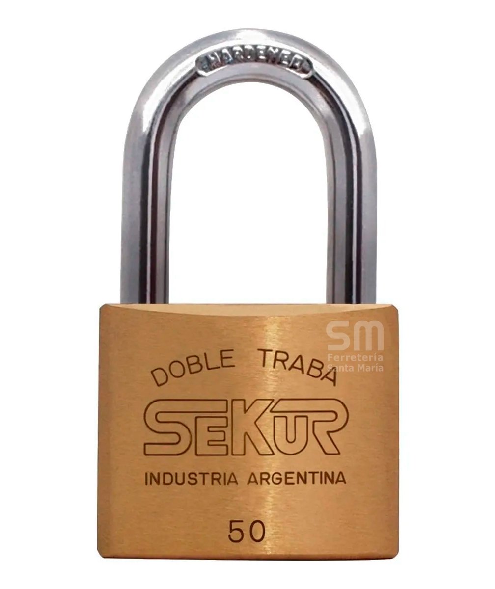 Candado Hermanado de Bronce 50 Sekur C/ Doble Traba a Bolillas