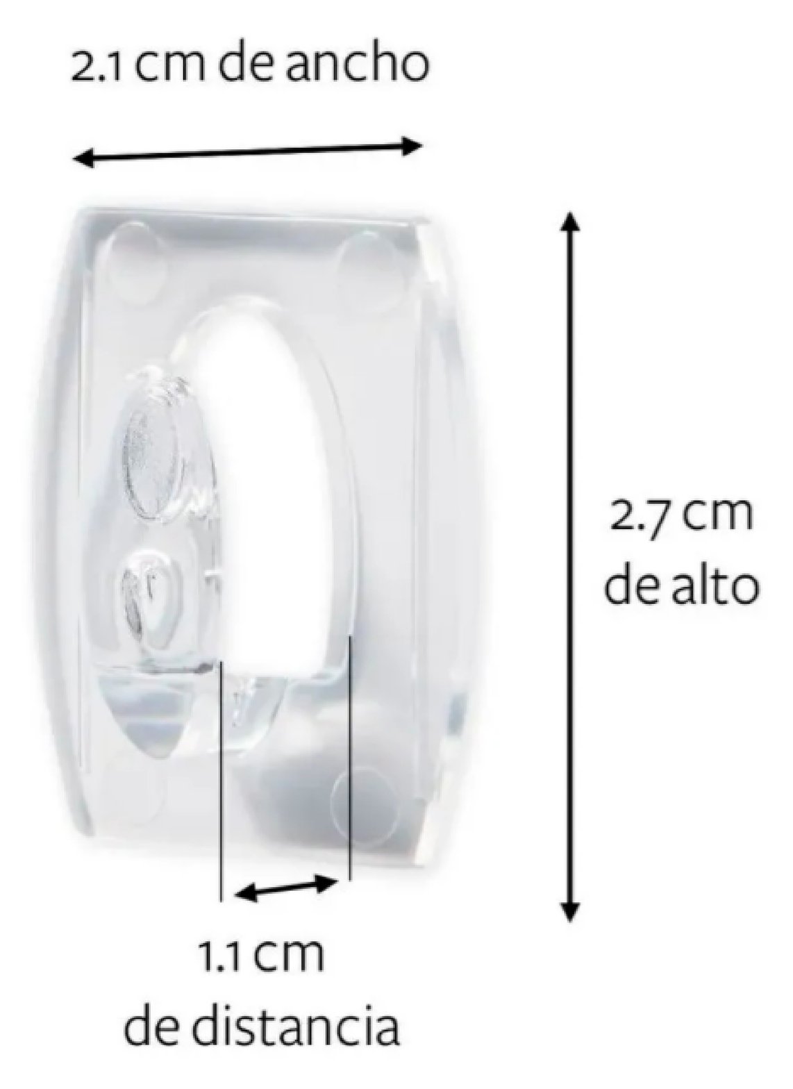 Percha Autoadhesiva Transparente  Mini 3m Command 17006
