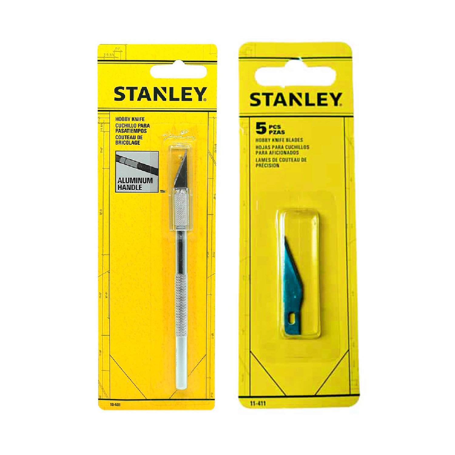 Cutter Bisturi Hobby 10-401 + Repuesto X 5 Hojas Stanley