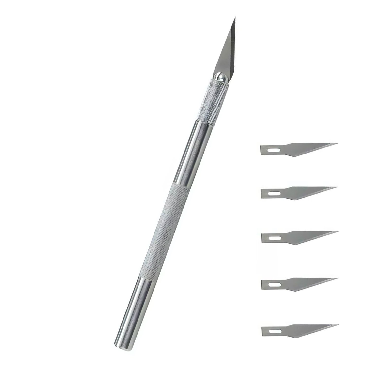 Cutter de Precisión C/ Tapa + 5 Hojas Repuesto Bulit S600