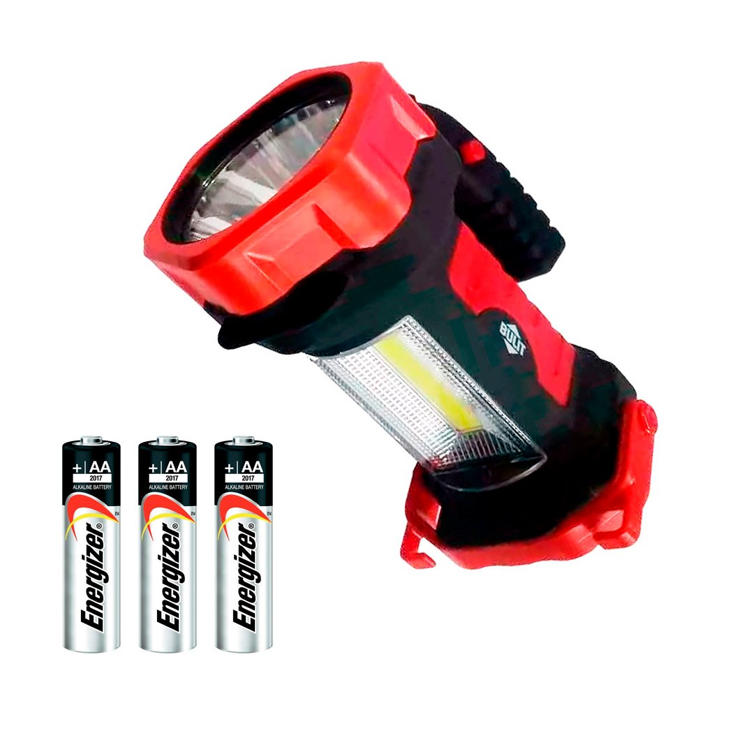 Linterna Camping 220 Lms 160mt C/luz Auxiliar + Pilas Bulit