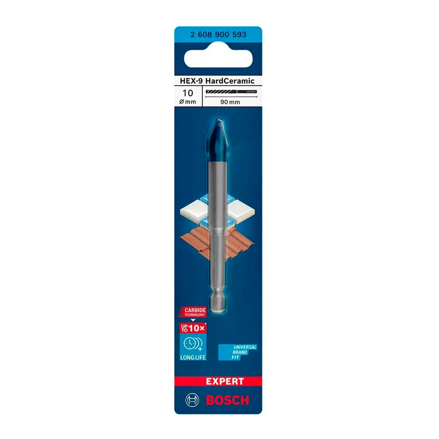Mecha P/ Porcelanato 10mm Bosch Expert Hex-9 Hard Ceramica