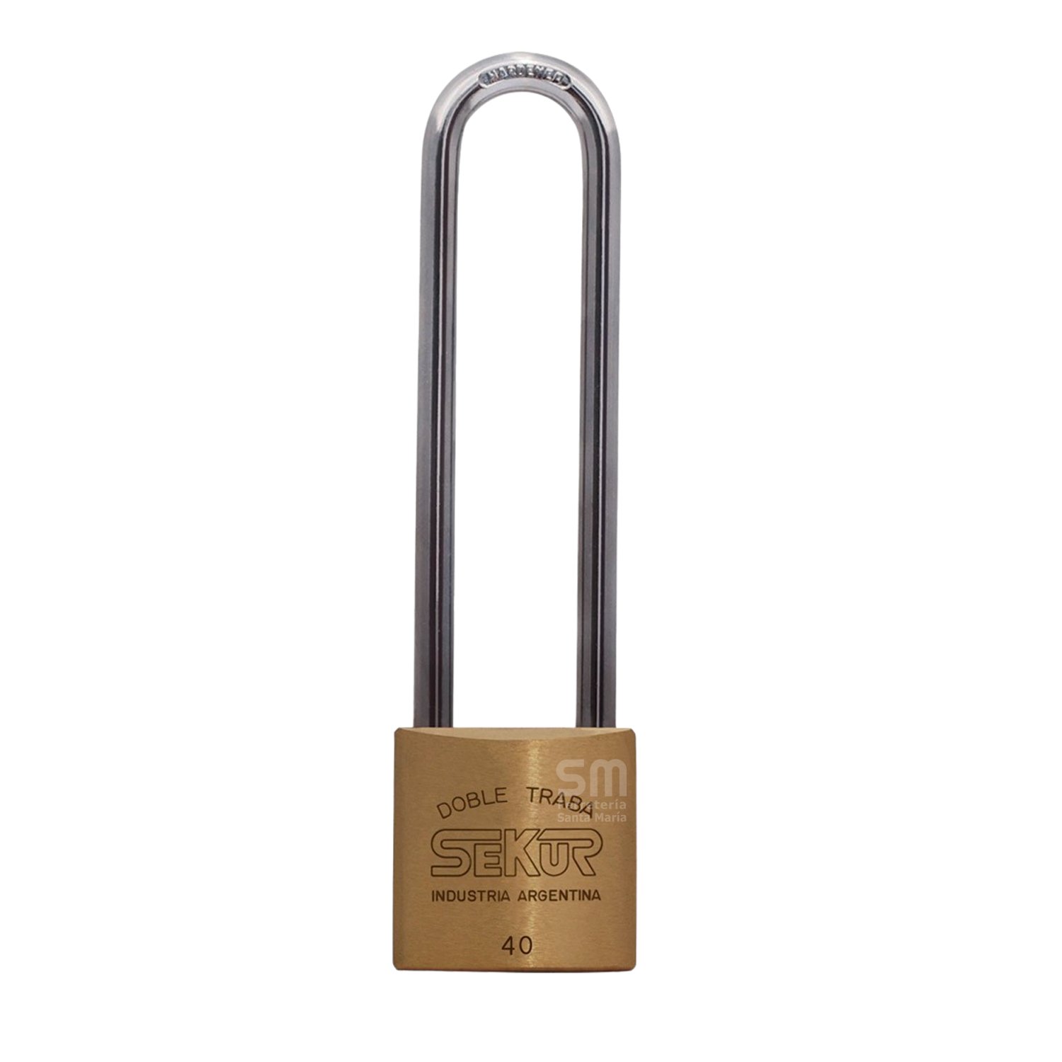 Candado Hermanado de Bronce 40 Arco Largo Sekur C/ Doble Traba a Bolillas