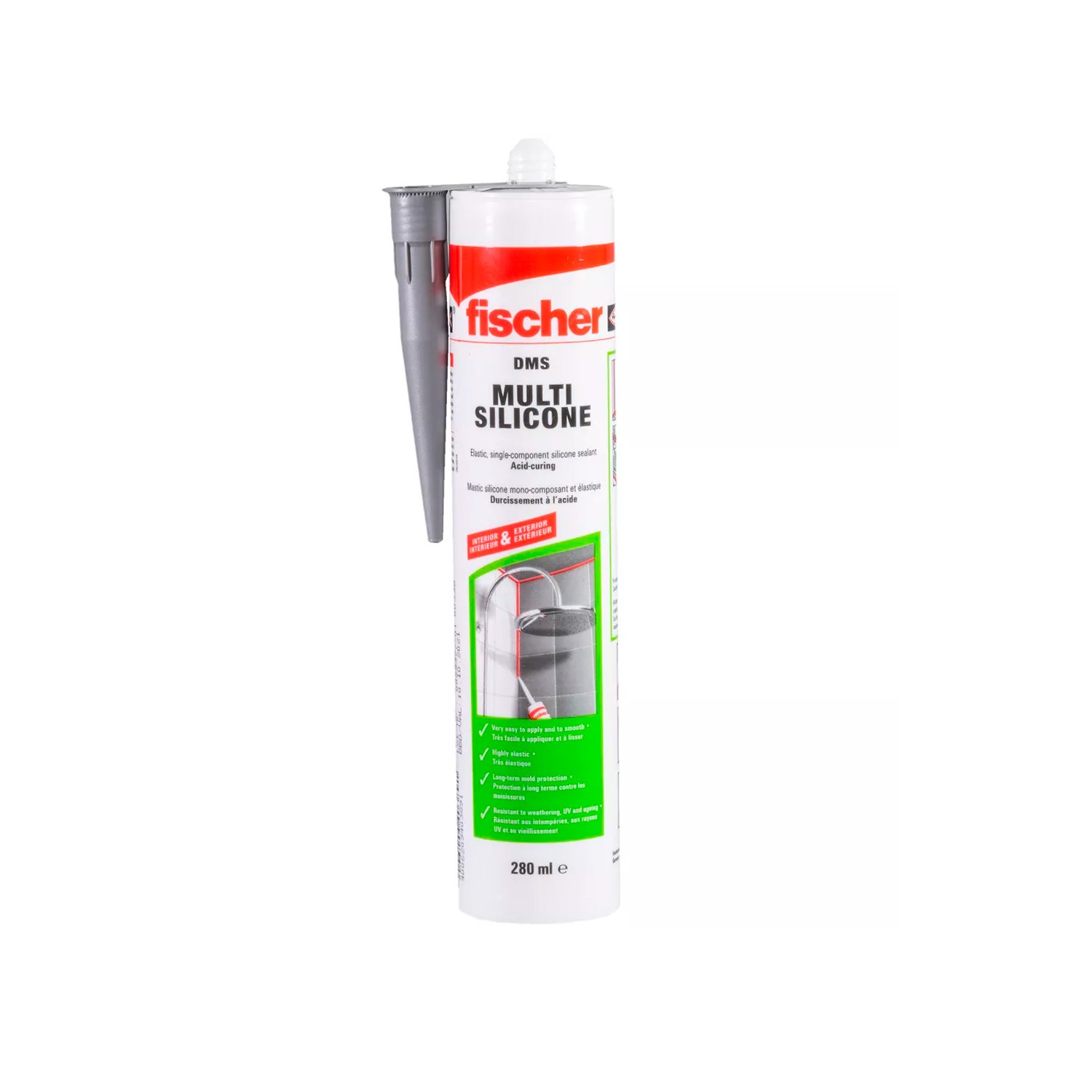 Silicona Acética Fungicida Transparente Fischer X 280ml