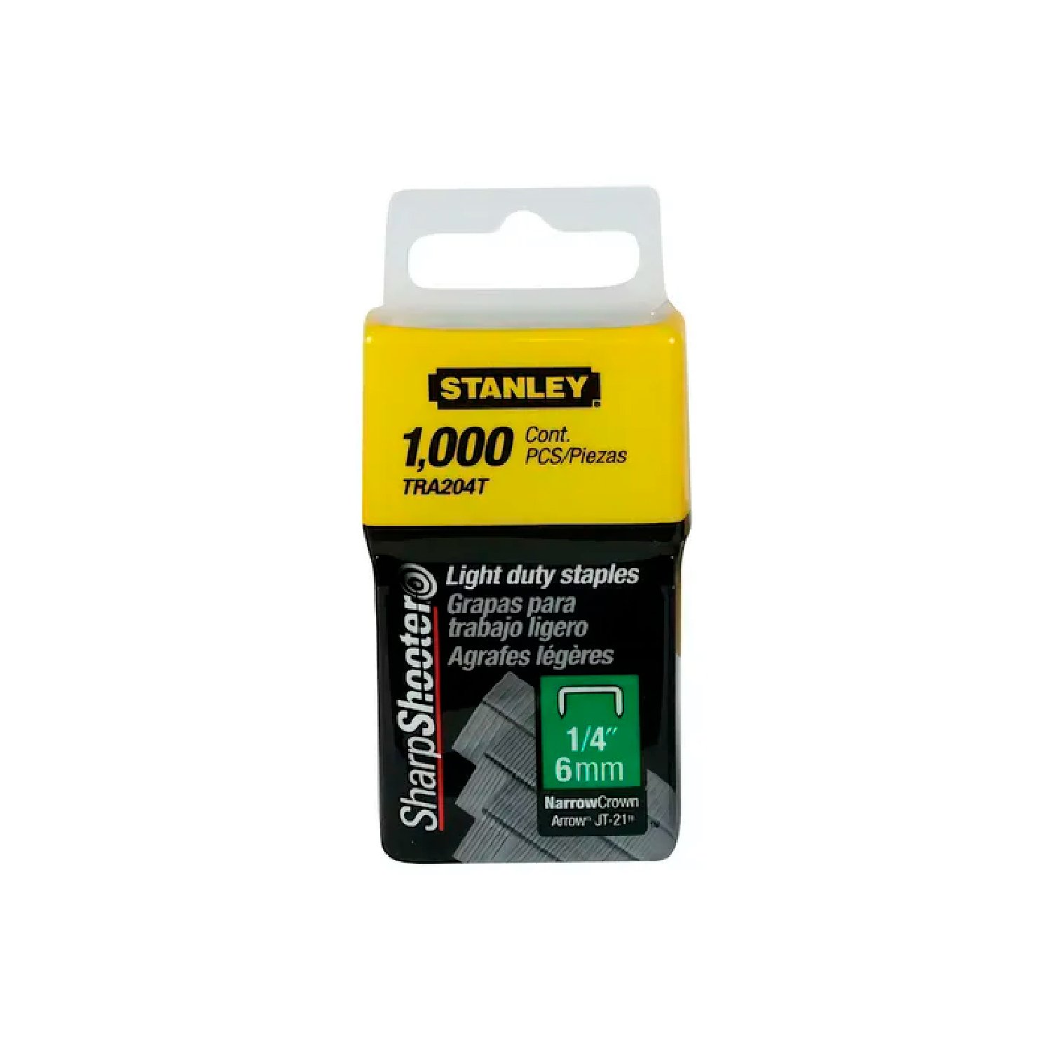 Grapas Stanley Tra204t X 1000 Unid 1/4 (6mm) P/ Uso Ligero
