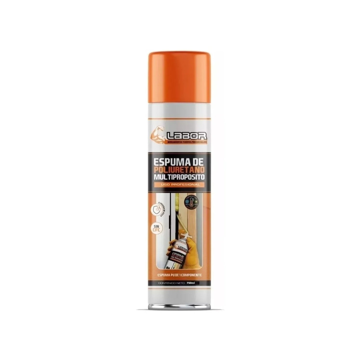 Espuma de Poliuretano Expandido Labor 750 Ml Multipropósito