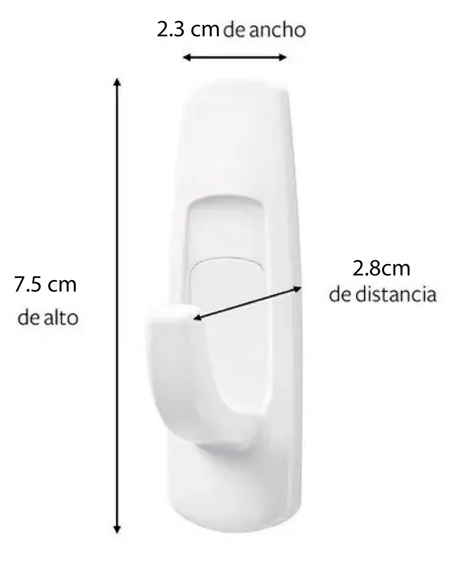Percha  Autoadhesiva Blanca Mediana 3m Command 17001