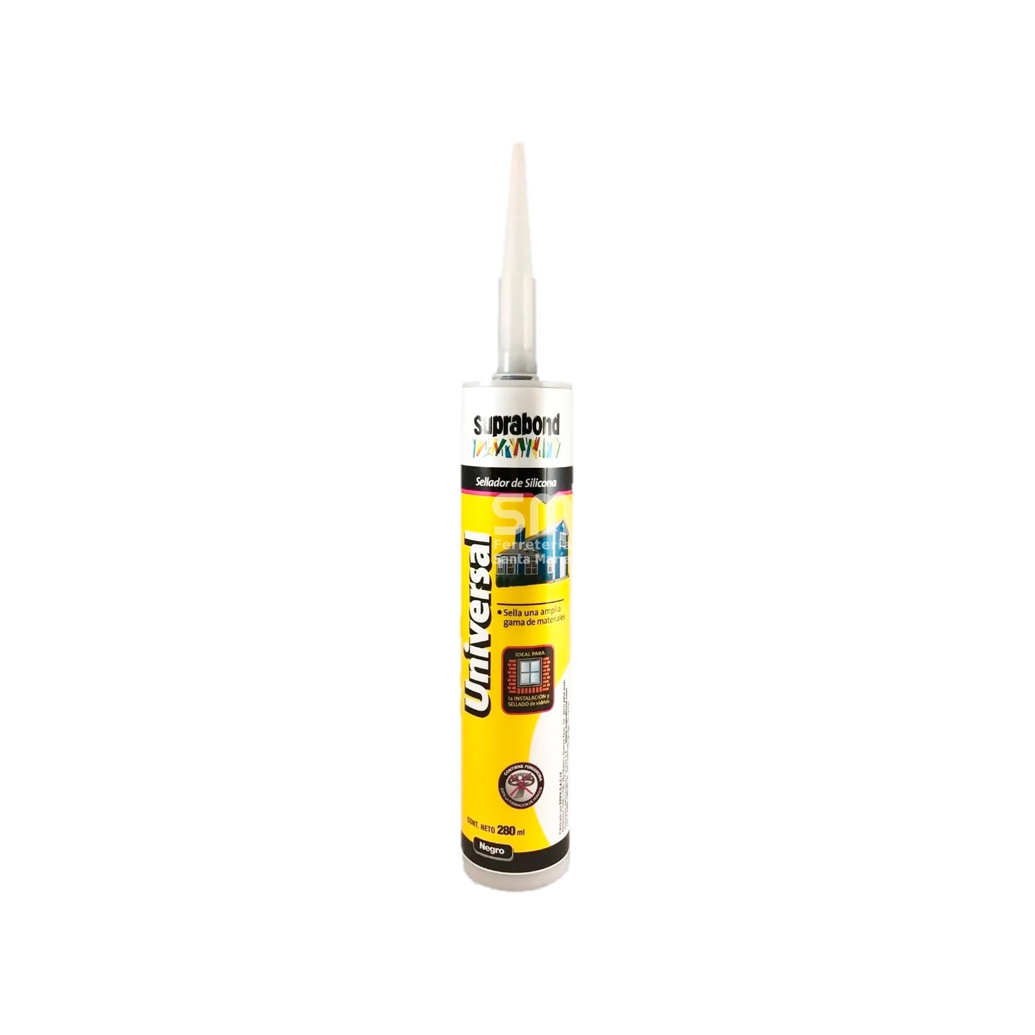 Selllador Silicona Universal Negro Suprabond X 280ml