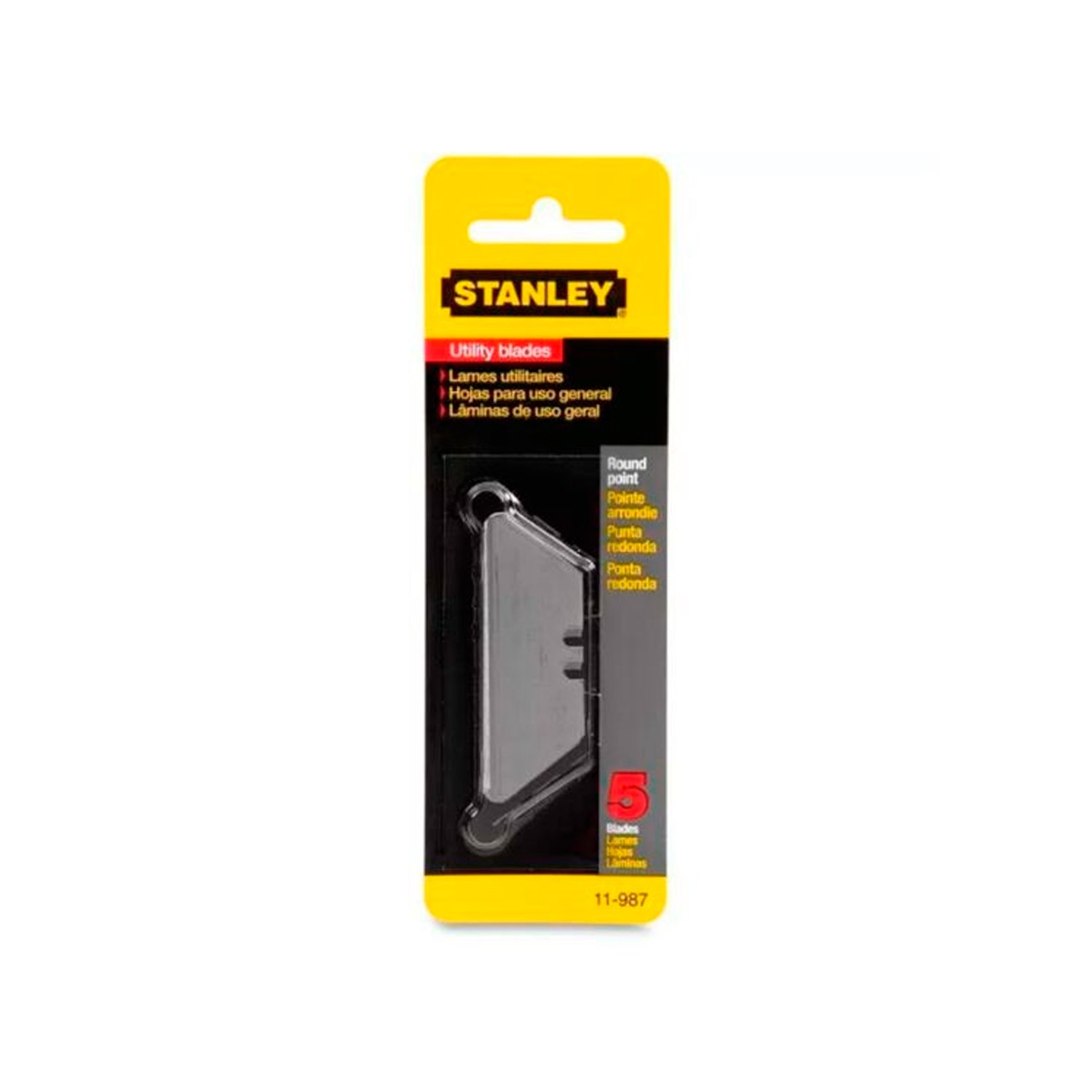 Repuesto X5 Hojas P/cutter Puntas Redondeadas Stanley 11-987