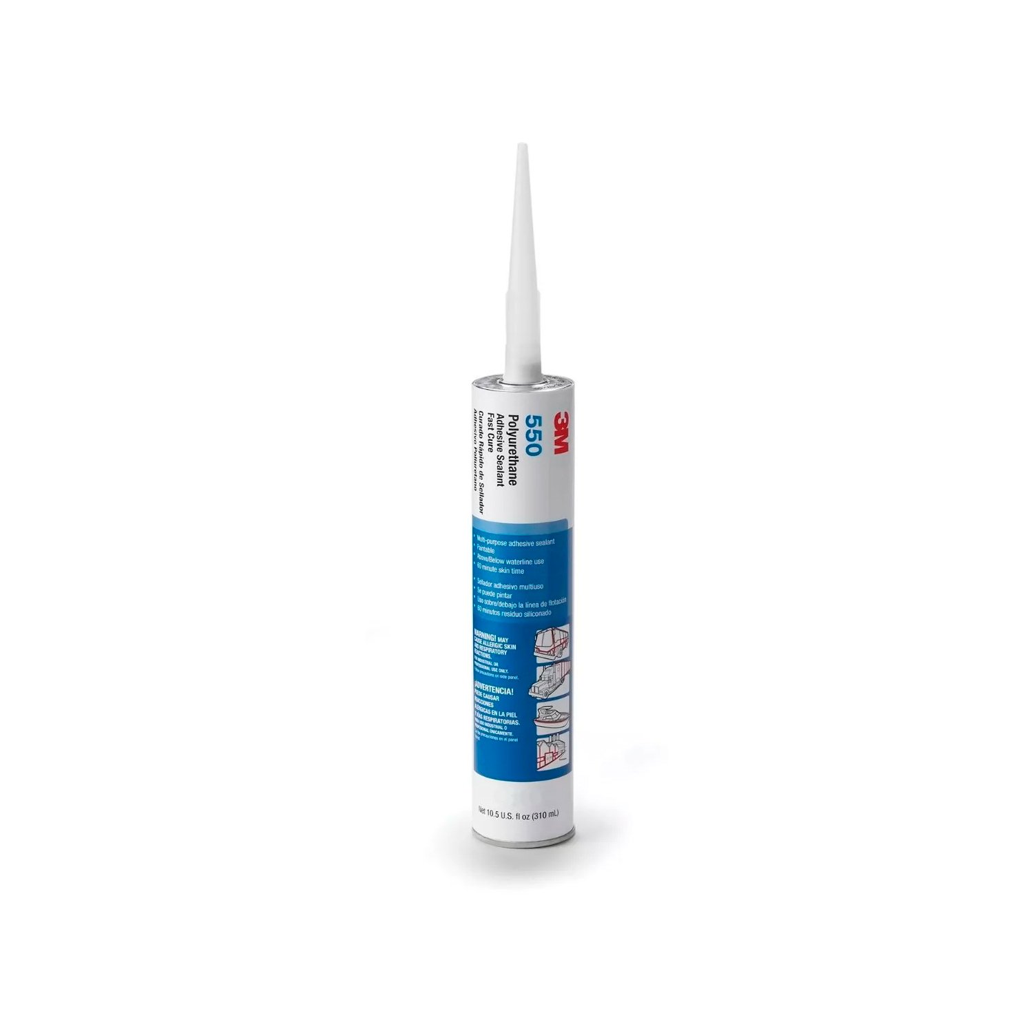 Sellador Adhesivo Poliuretano 3m Blanco 550 Cartucho X 310m