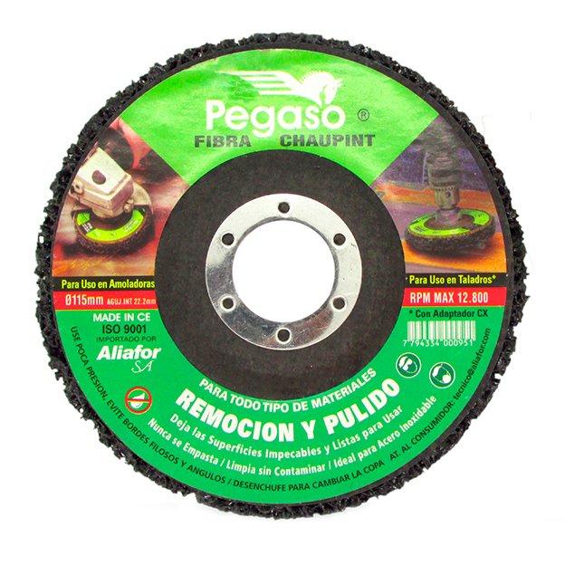 Disco Fibra Gruesa Abrasivo Chaupint Pegaso Aliafor 115 Mm