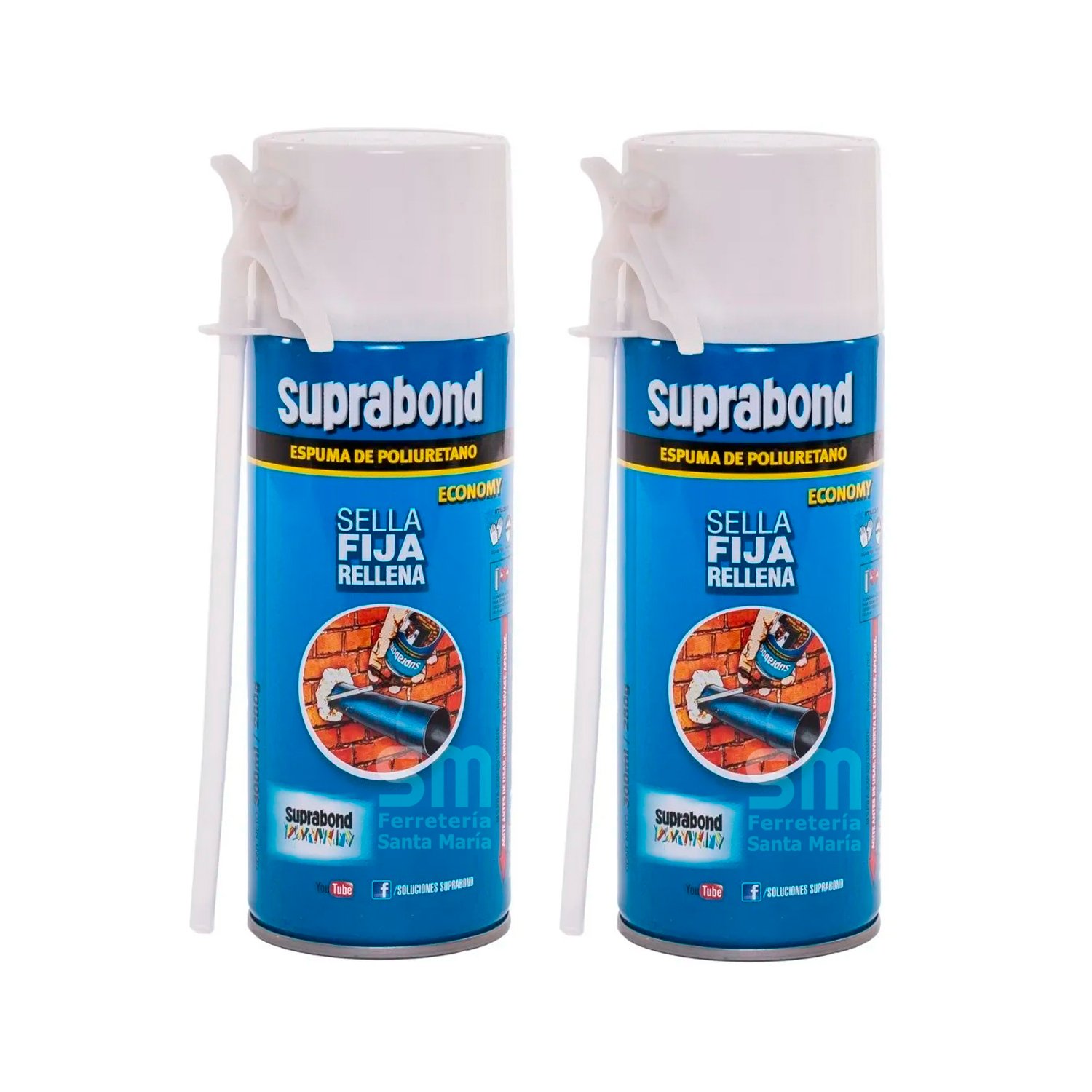 Espuma Poliuretano Expandido Suprabond Economy 300ml X 2unid