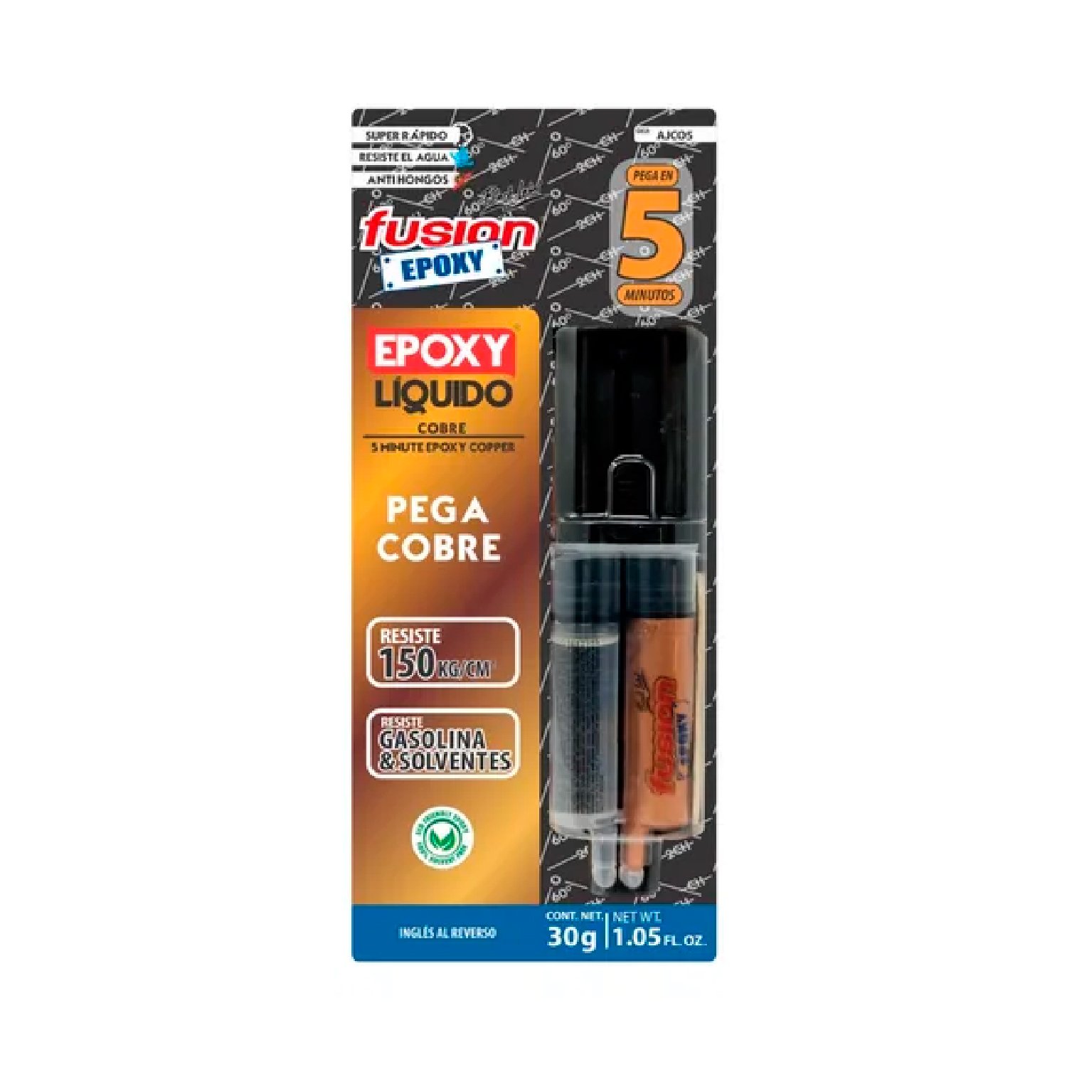 Adhesivo Fusión Epoxy Cobre 2 Componentes 30gr