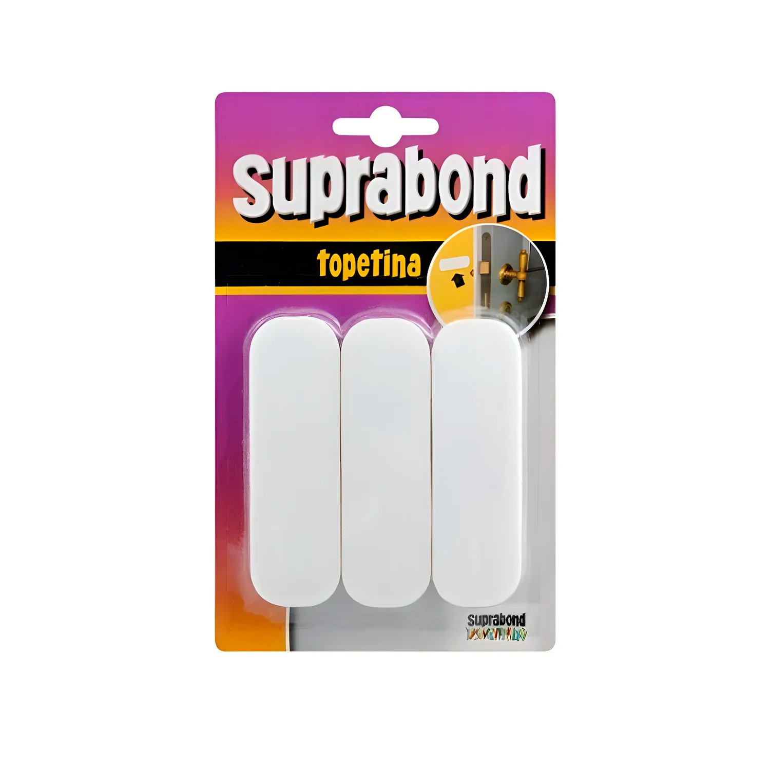Topetina Rectangular Autoadhesiva Blanco Suprabond