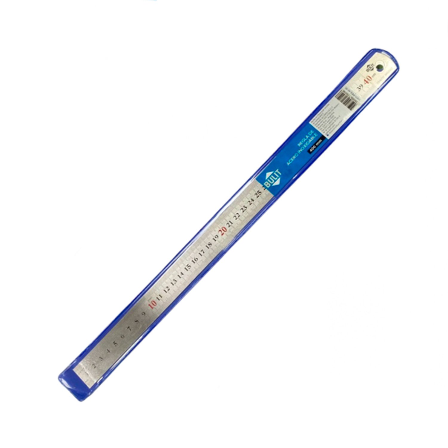 Regla Grabada Milimetrada Acero Inoxidable 40 Cm Bulit