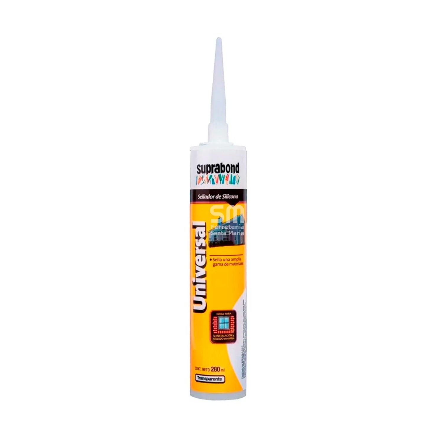 Sellador Silicona Universal Transparente Suprabond X 280ml