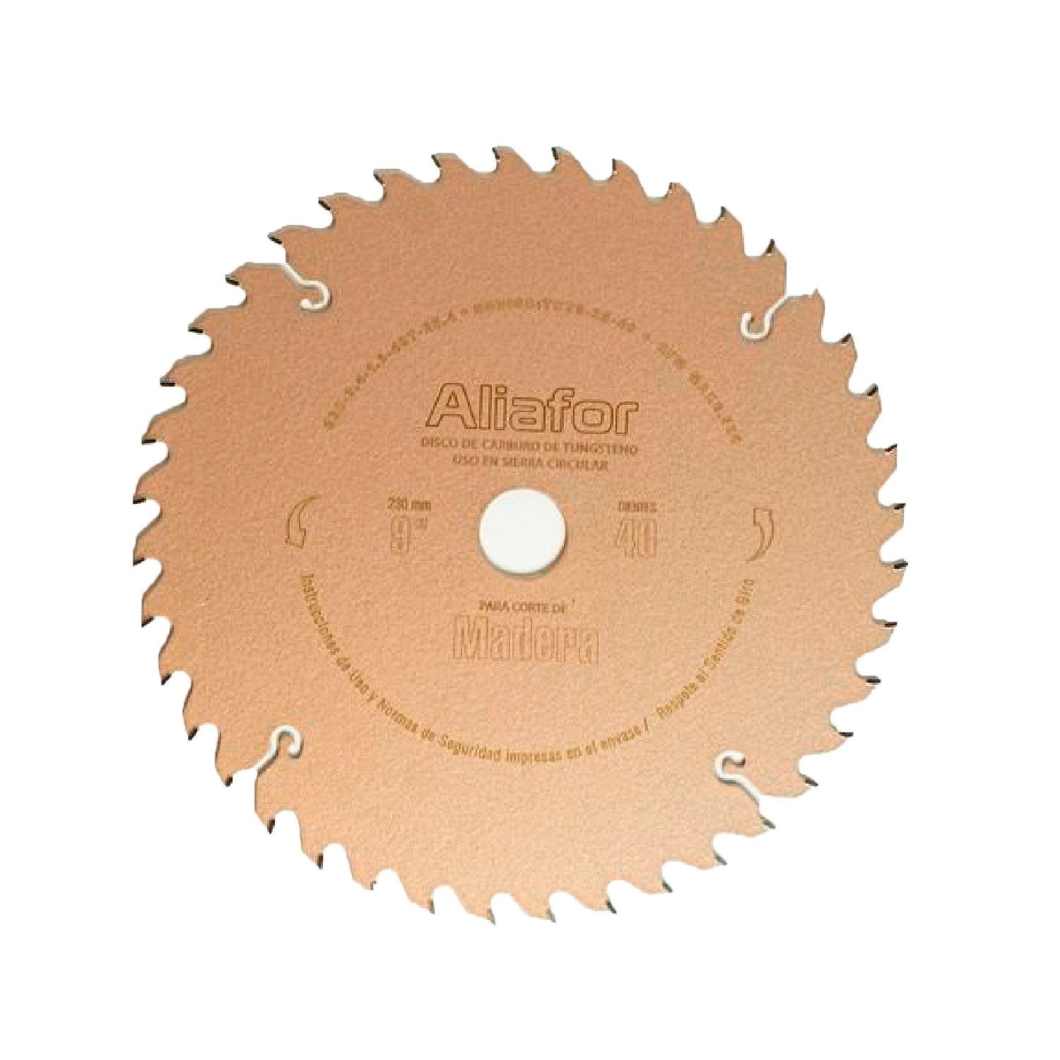 Disco P/ Madera 9pulg 230mm 40 Dientes Buje de 25 Aliafor