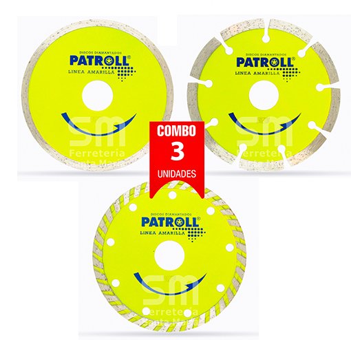 Discos X3 Diamantado Continuo Segmentado Turbo 115mm Patroll