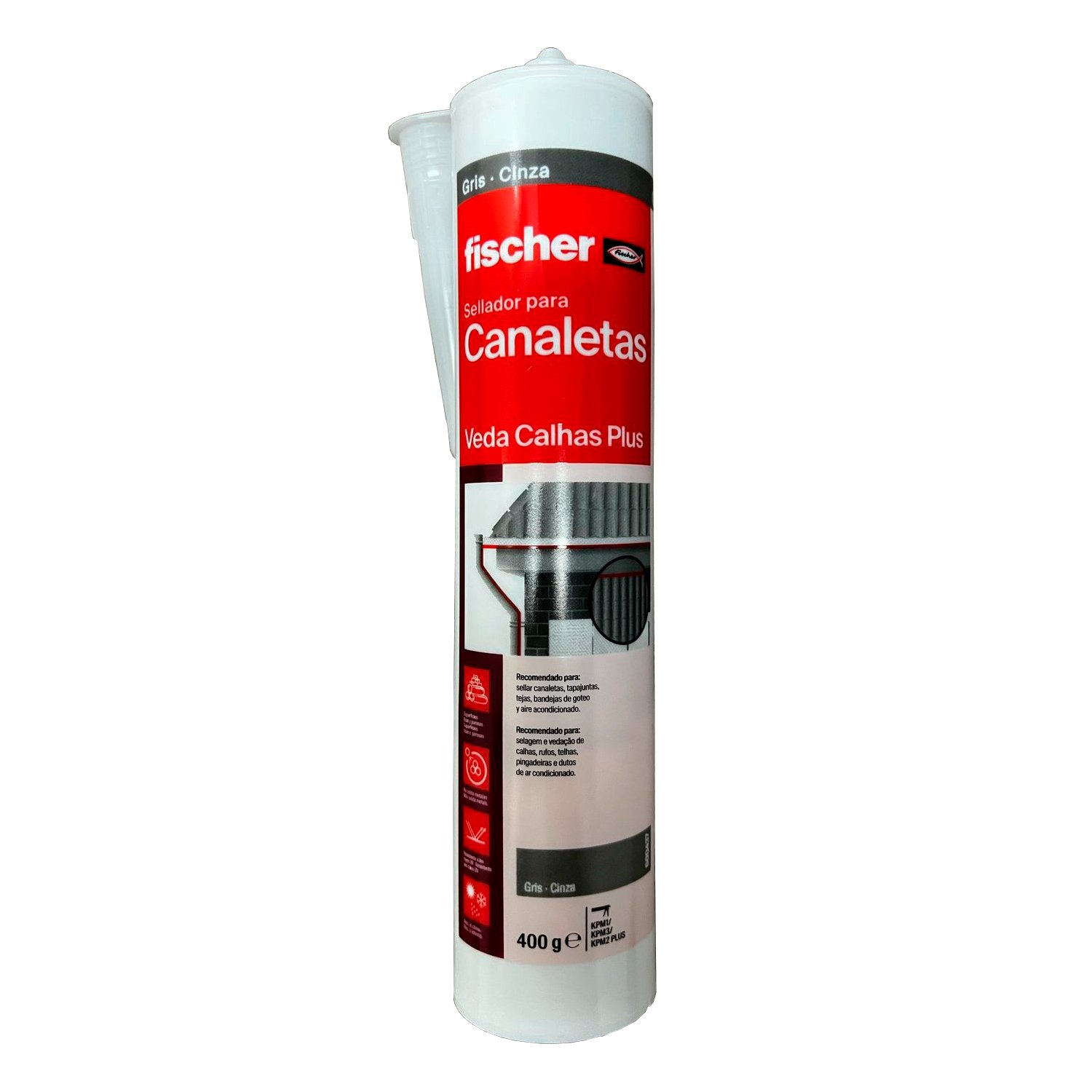 Sellador Zinguería Canaletas Gris Fischer X 400gr