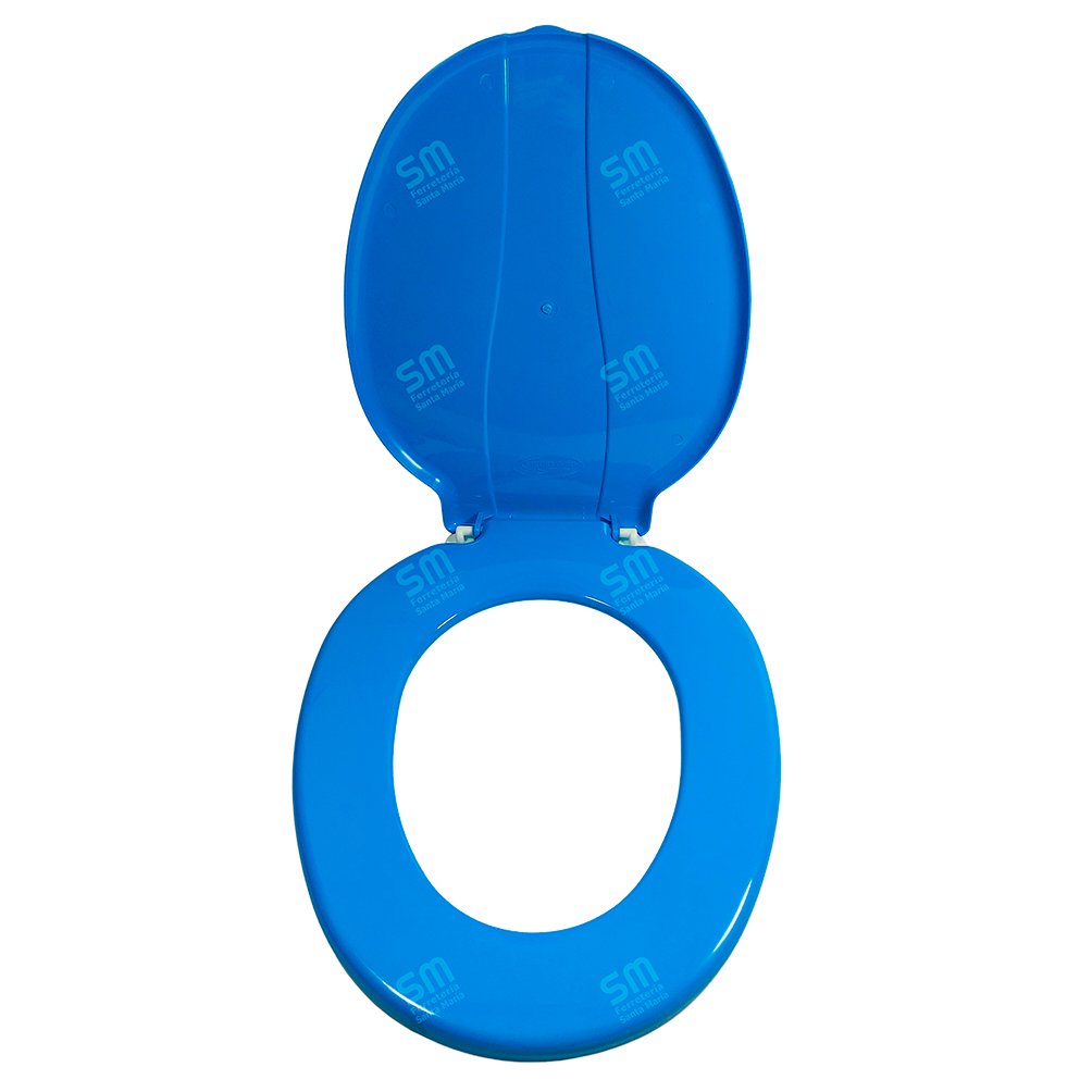 Asiento Inodoro Universal Plastico Polipropileno Celeste