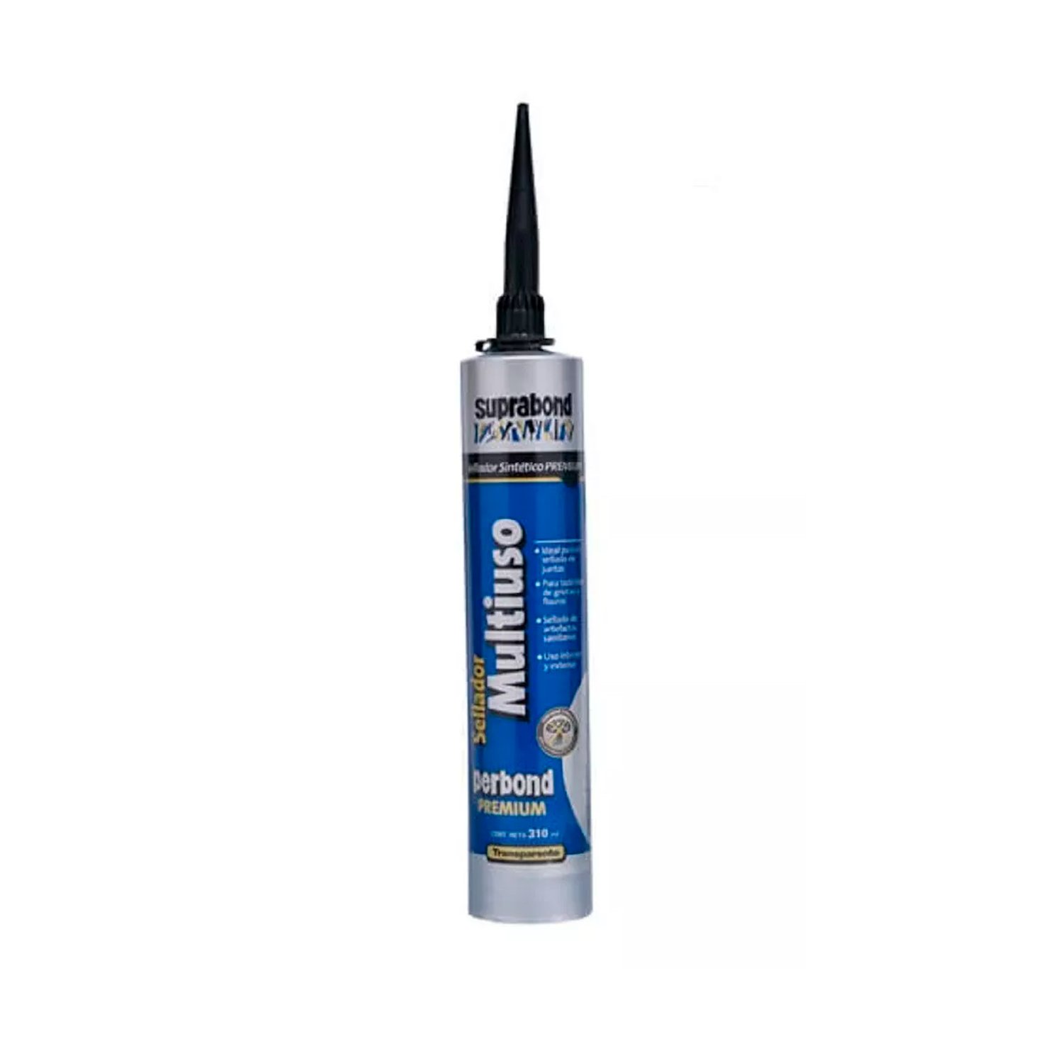 Sellador Caucho Perbond Premium Transparente Suprabond 310ml