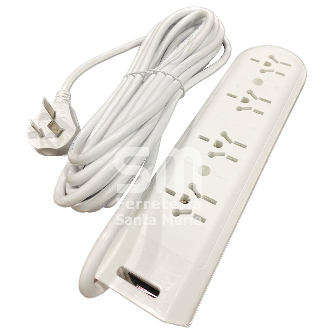 Zapatilla Multinorma 4 Tomas Cable 5m Protec Térmica Kalop