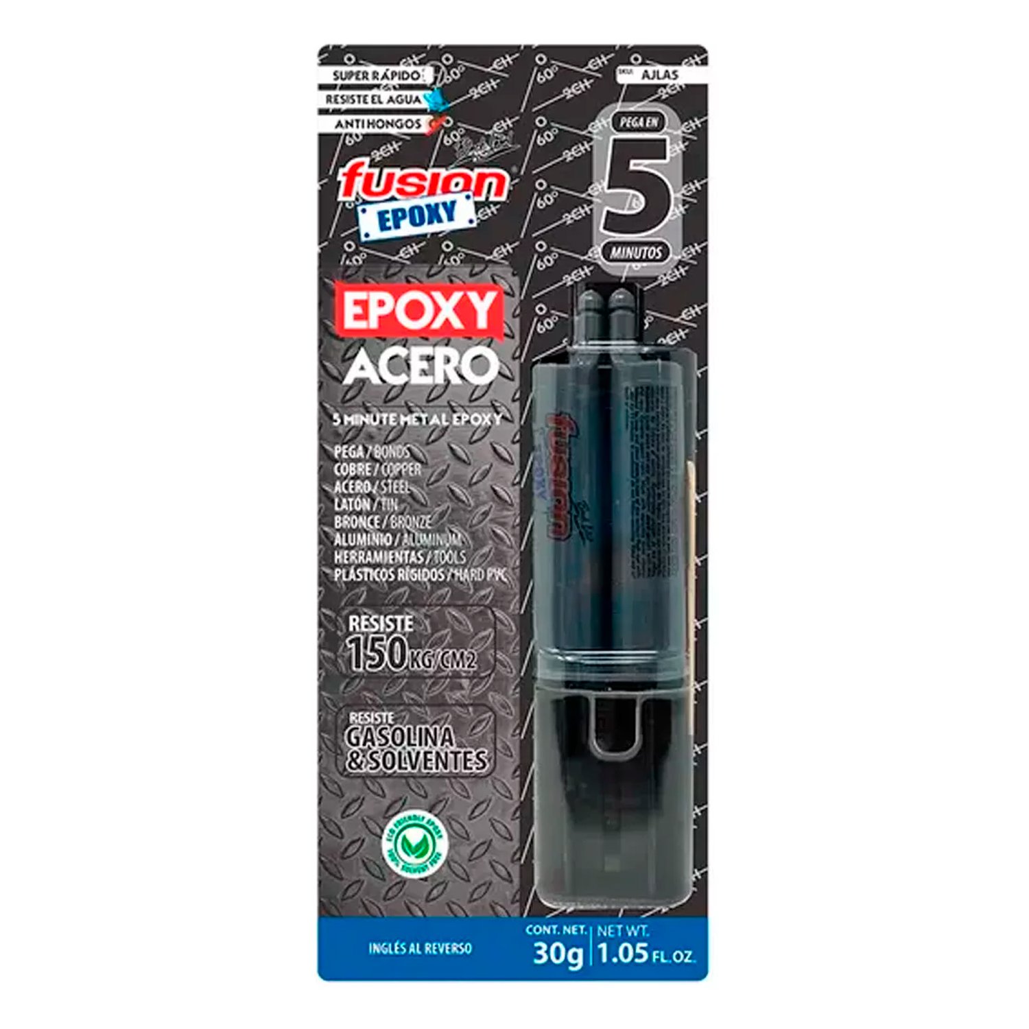 Adhesivo Fusion Epoxy Acero 2 Componentes 30gr