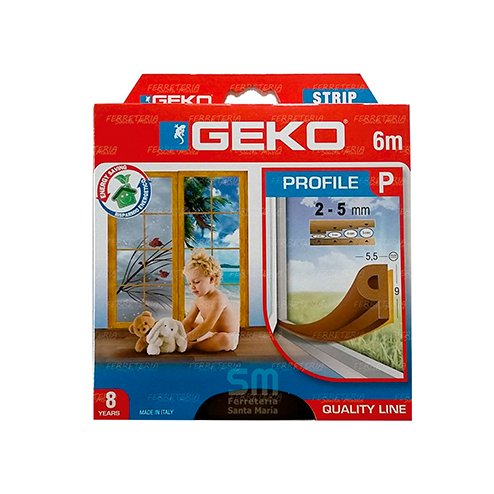 Burlete Tipo P Marron X6m Geko