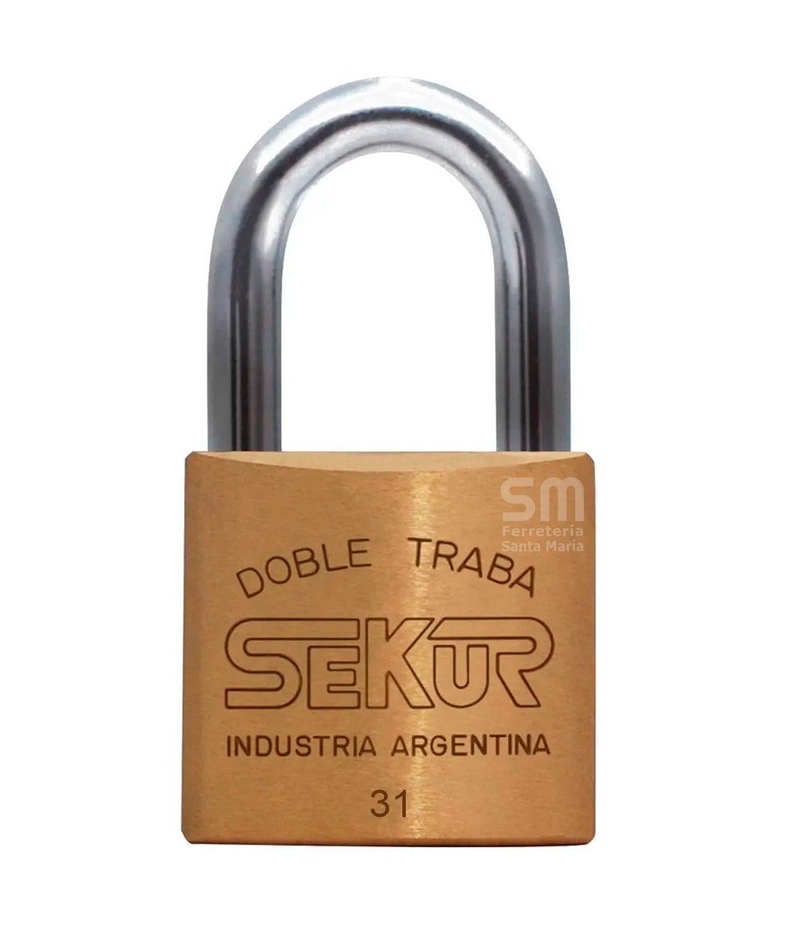 Candado Hermanado de Bronce 31 Sekur C/ Doble Traba a Bolillas