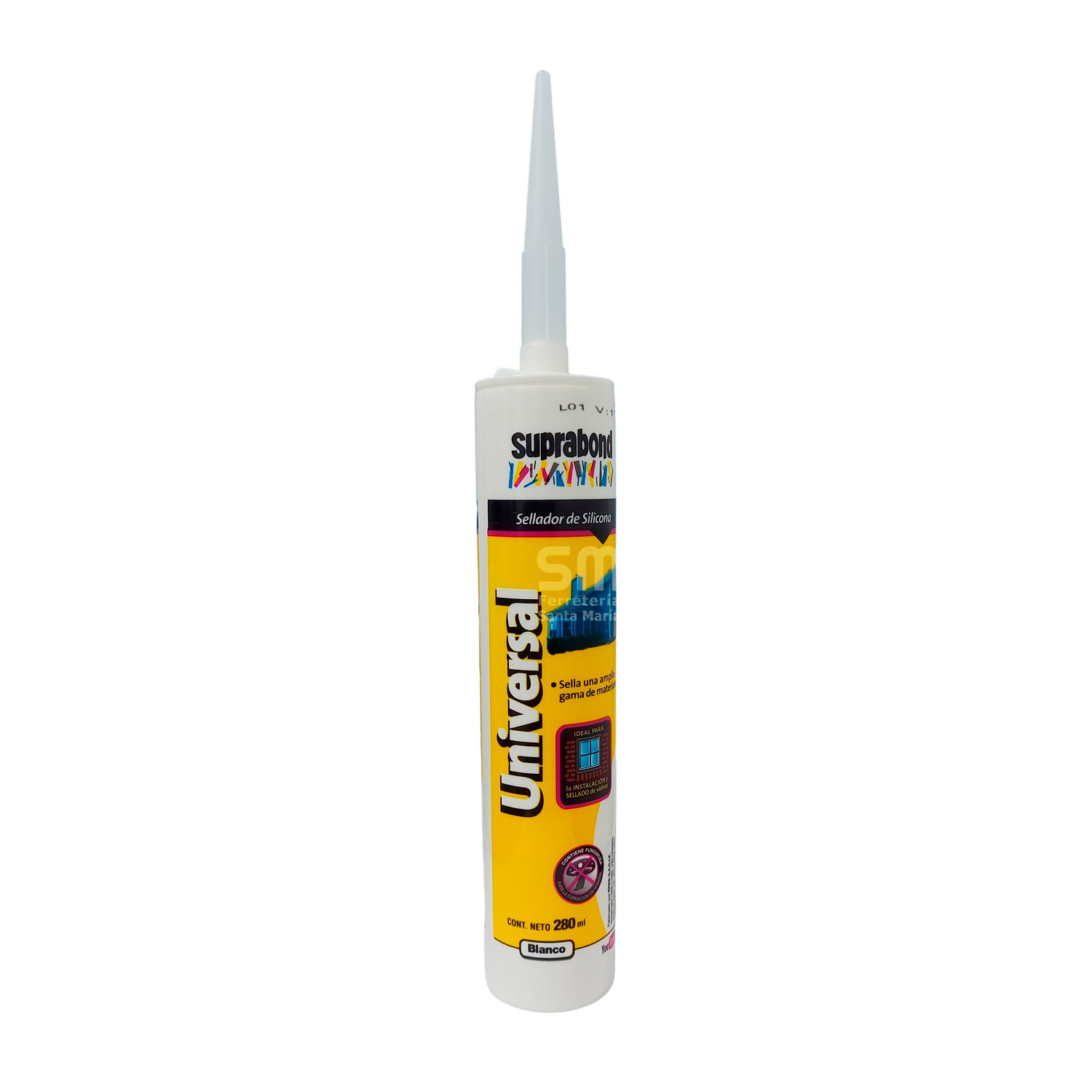 Sellador Silicona Universal Blanco Antihongo Suprabond 280ml
