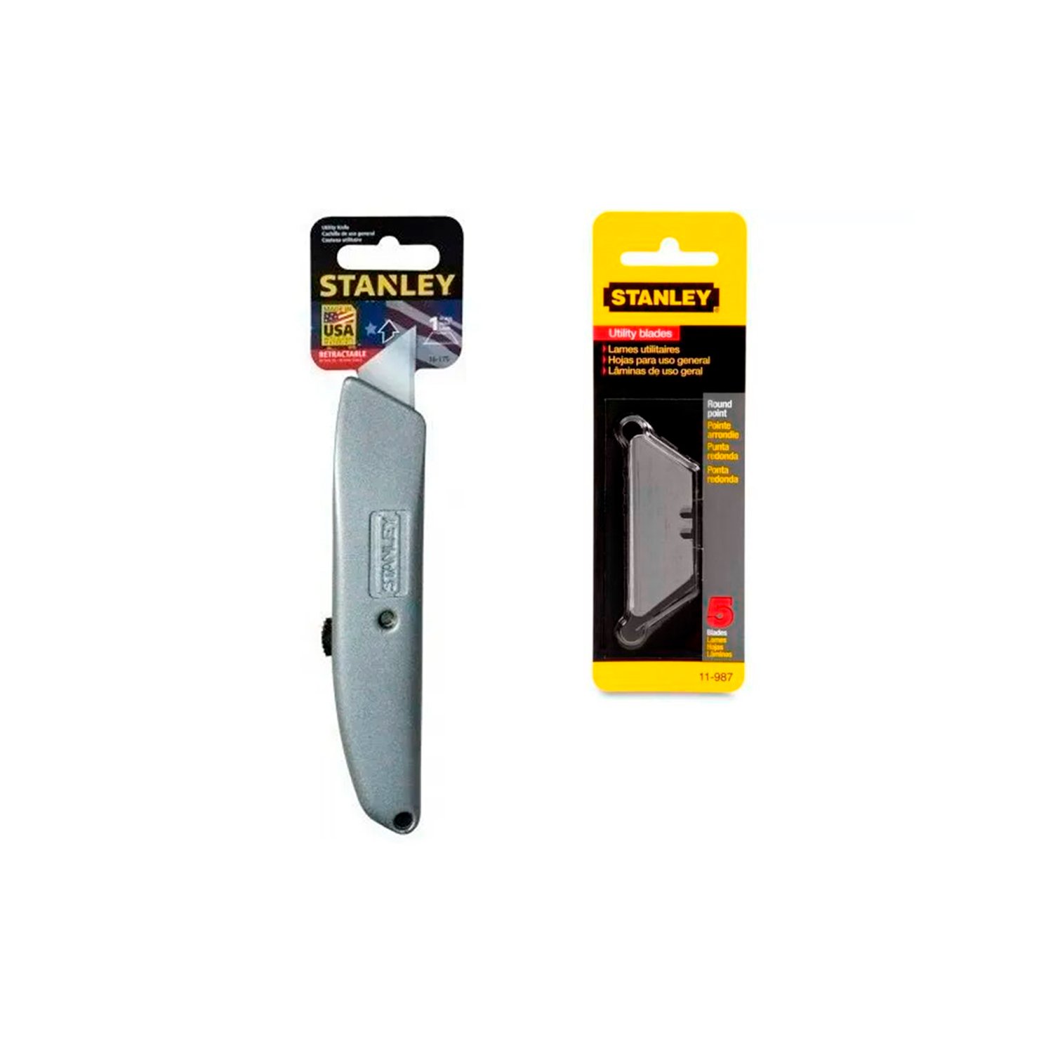 Combo Cutter 10-175 + Repuesto 5 Hojas 11-987 Stanley