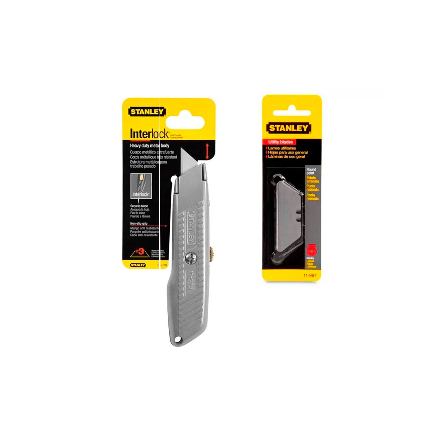 Combo Cutter 10-079 + Repuesto 5 Hojas 11-987 Stanley