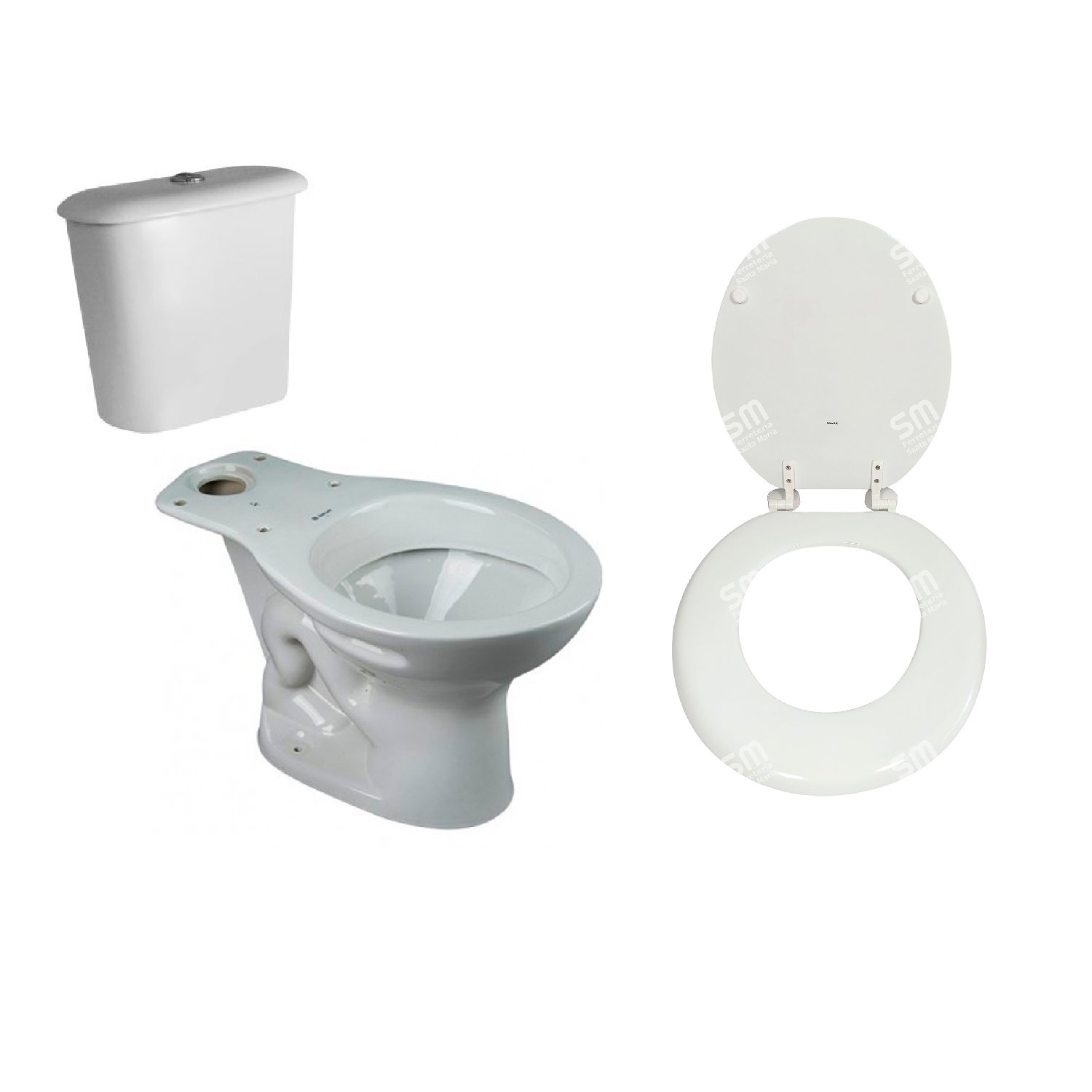 INODORO LARGO + DEPÓSITO APOYO + TAPA TSX FERRUM ANDINA