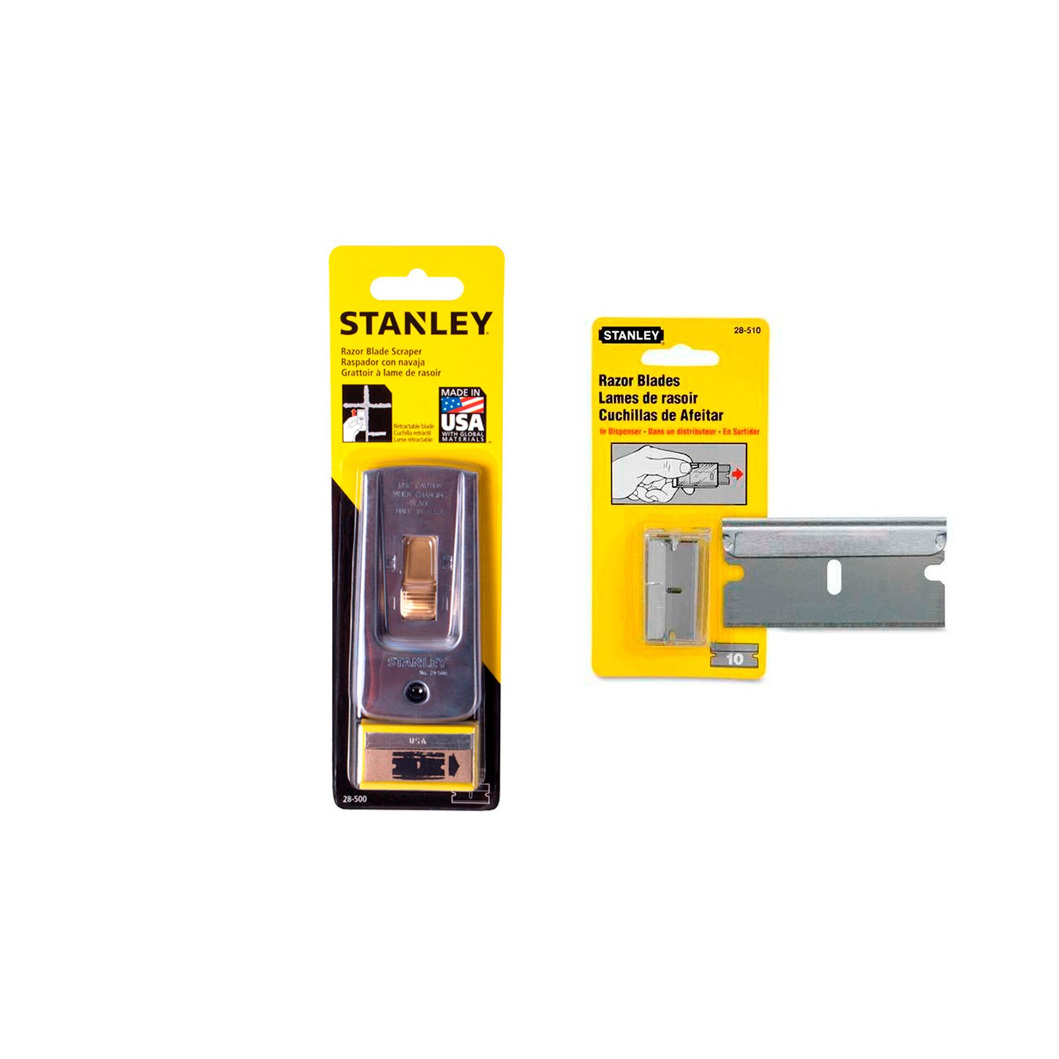 Combo Cutter Raspador 28-500 + 5 Hoja Repuest 28-510 Stanley