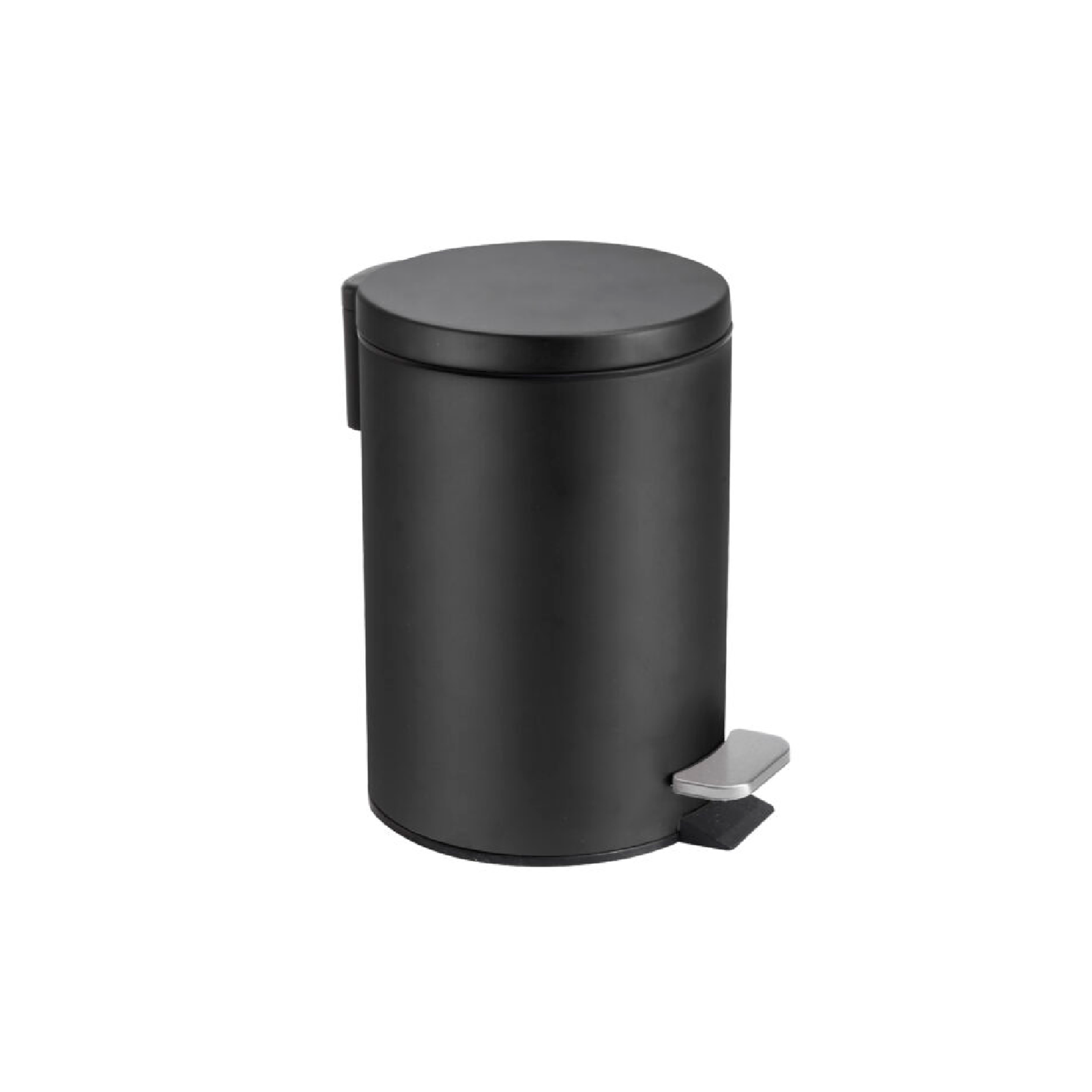 Cesto de Residuos Baño 3 Lts Negro Acero Inoxidable Daccord