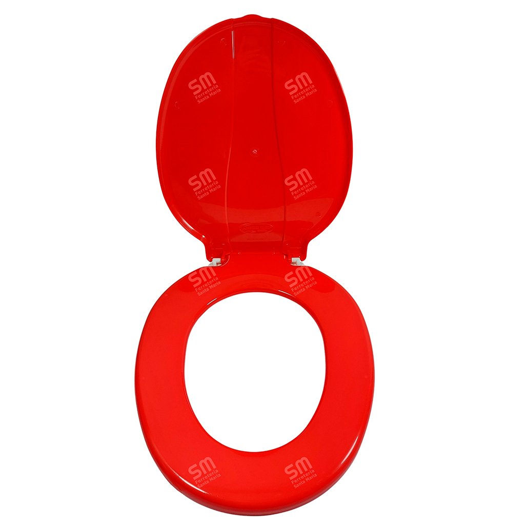 Asiento Inodoro Universal Plastico Polipropileno Rojo