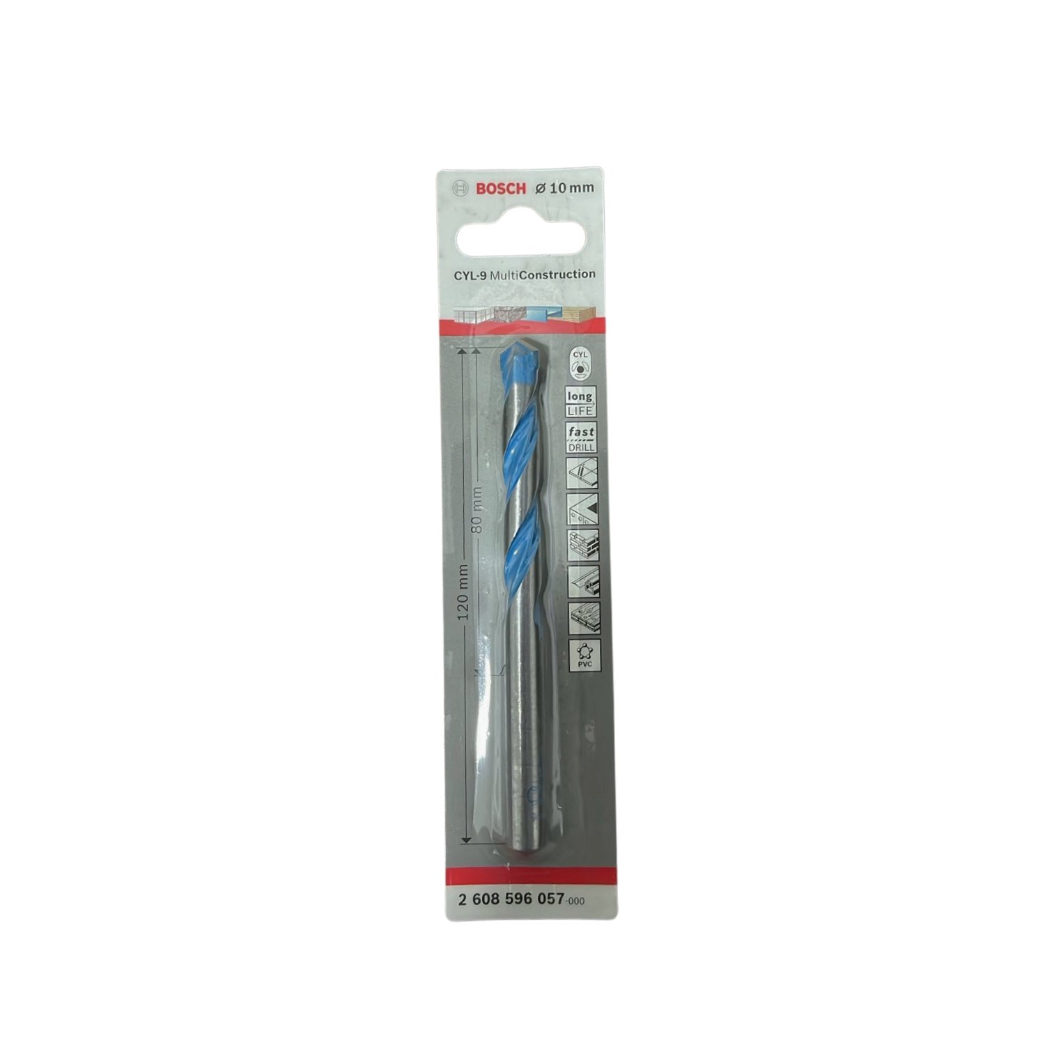 Broca Mecha Multiconstrucción Cilíndrica Diametro 10mm Bosch