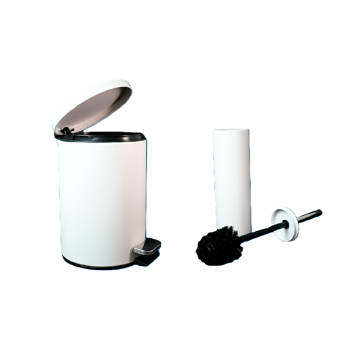 Combo Cesto de Residuos Baño 3lts + Escobilla Blanco Daccord