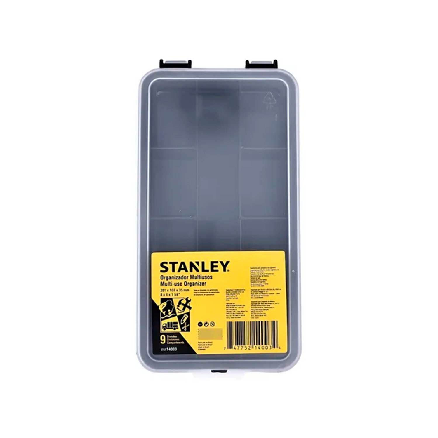 Caja Gavetero Organizador Multiuso 9 Compart. Stanley 14003 Negro