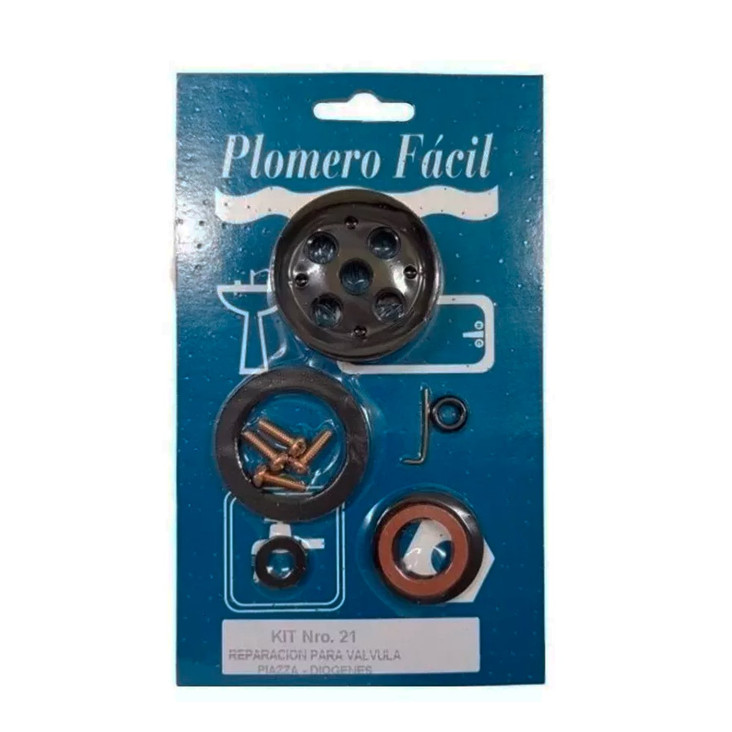 Kit Reparación Plomero Fácil  N° 21 Válcula Diógenes y Piazza