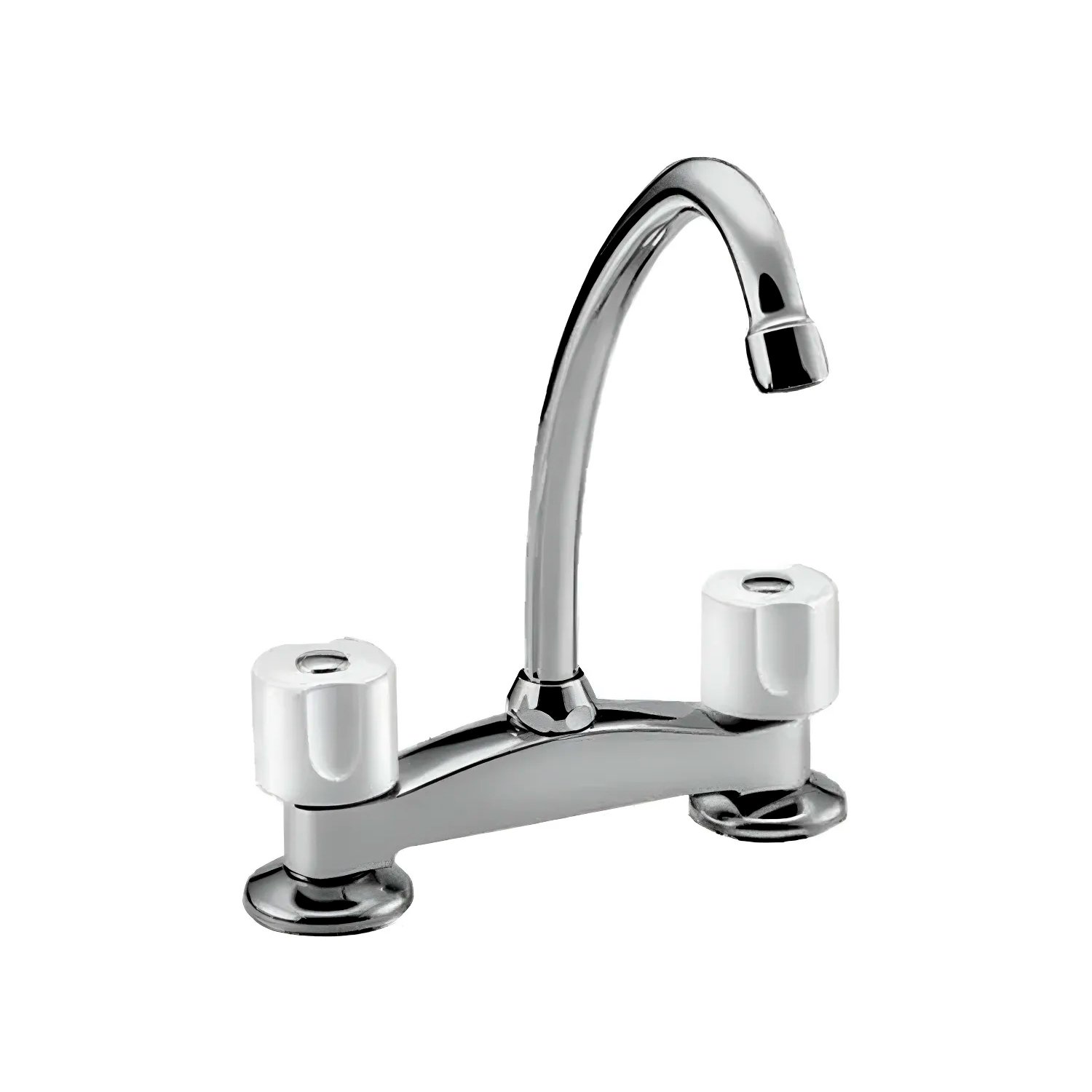 Griferia Cocina Mesada Laza Cromo Volante Bco. Peirano 919/m