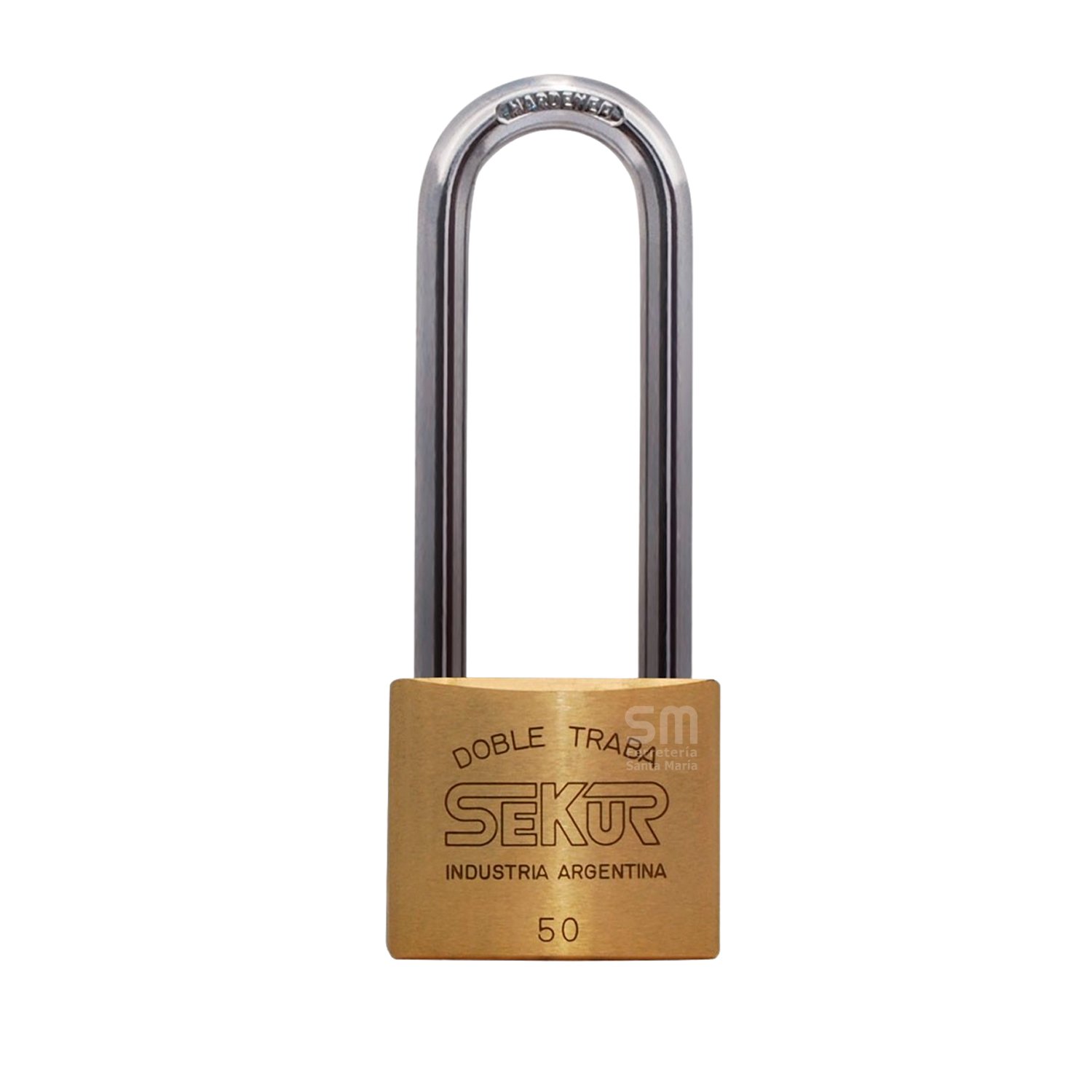 Candado Hermanado de Bronce 50 Arco Mediano Sekur C/ Doble Traba a Bolillas