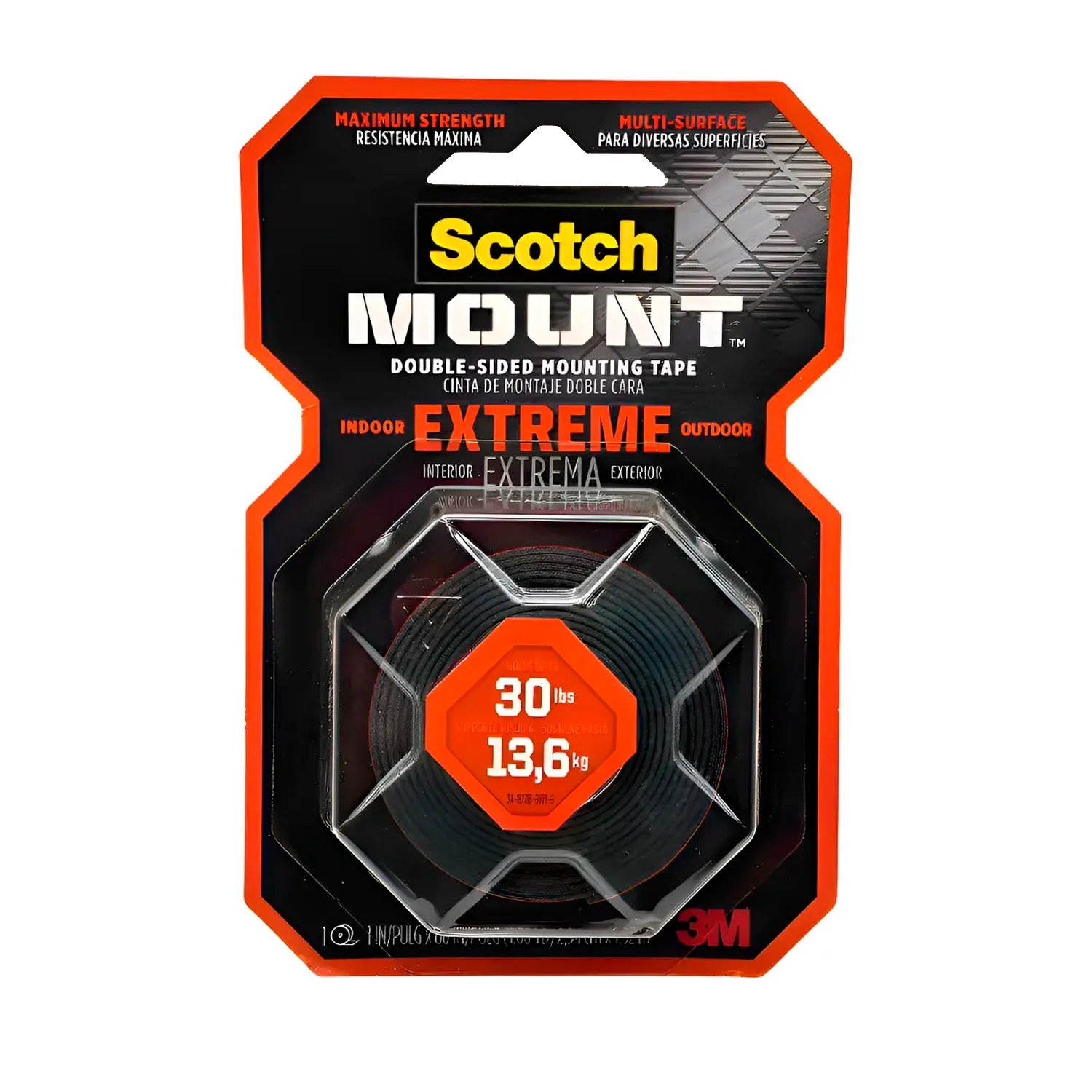 Cinta Bifaz Multiuso Extrema 25mm X 1.5 Mts Scotch Mount 3m