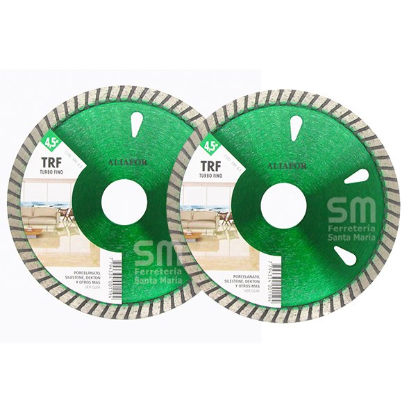 Disco Diamantado Porcelanato Turbo Fino 115 Aliafor Trf X2 un
