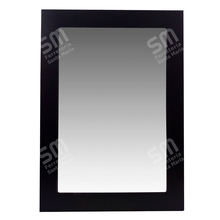 Espejo Pared Marco Madera Laqueado Wengue 50x70 Cm